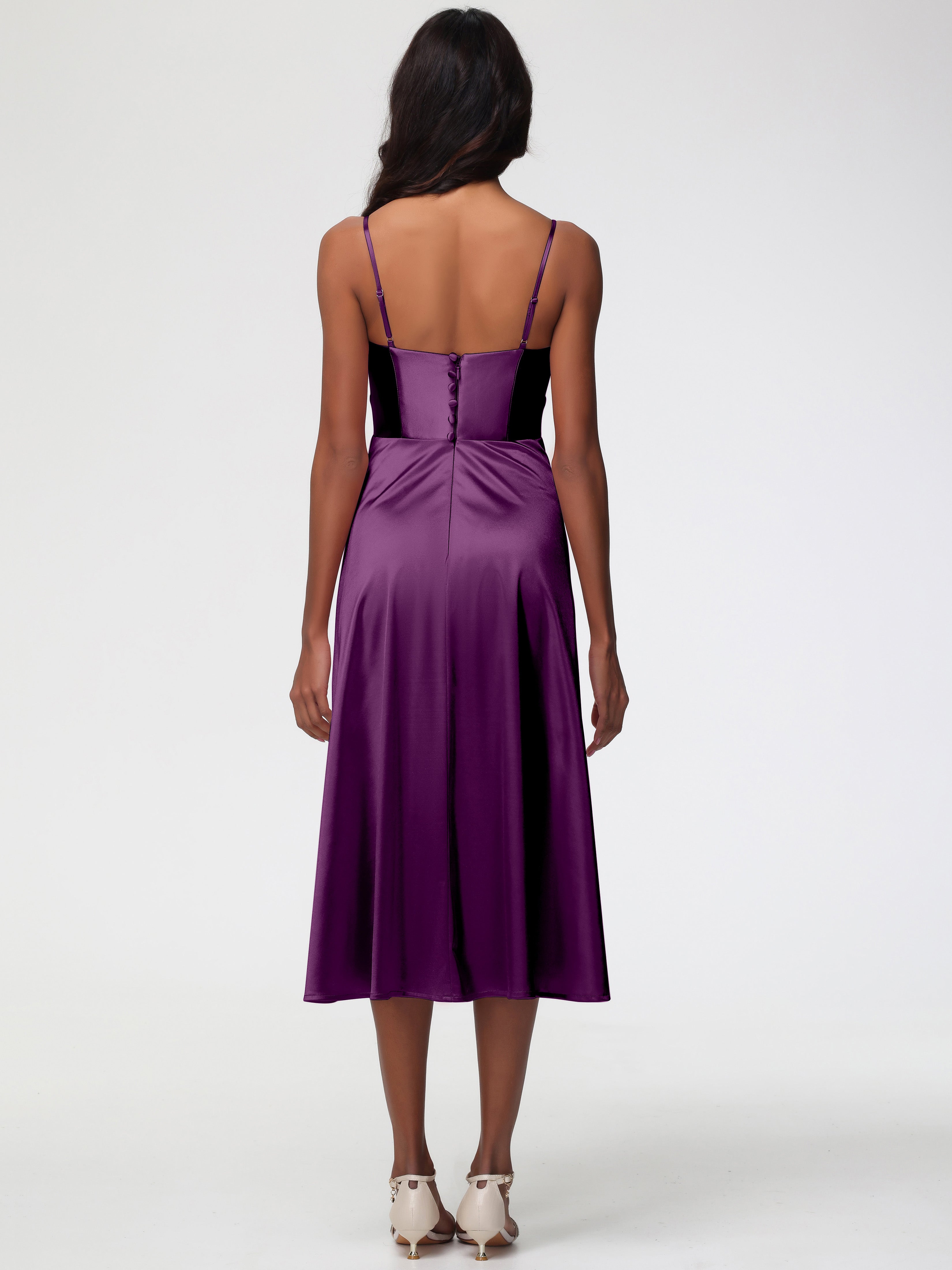 Robes De Demoiselle D'Honneur En Raisin Robe Demoiselle D Honneur Avec Décolleté En V