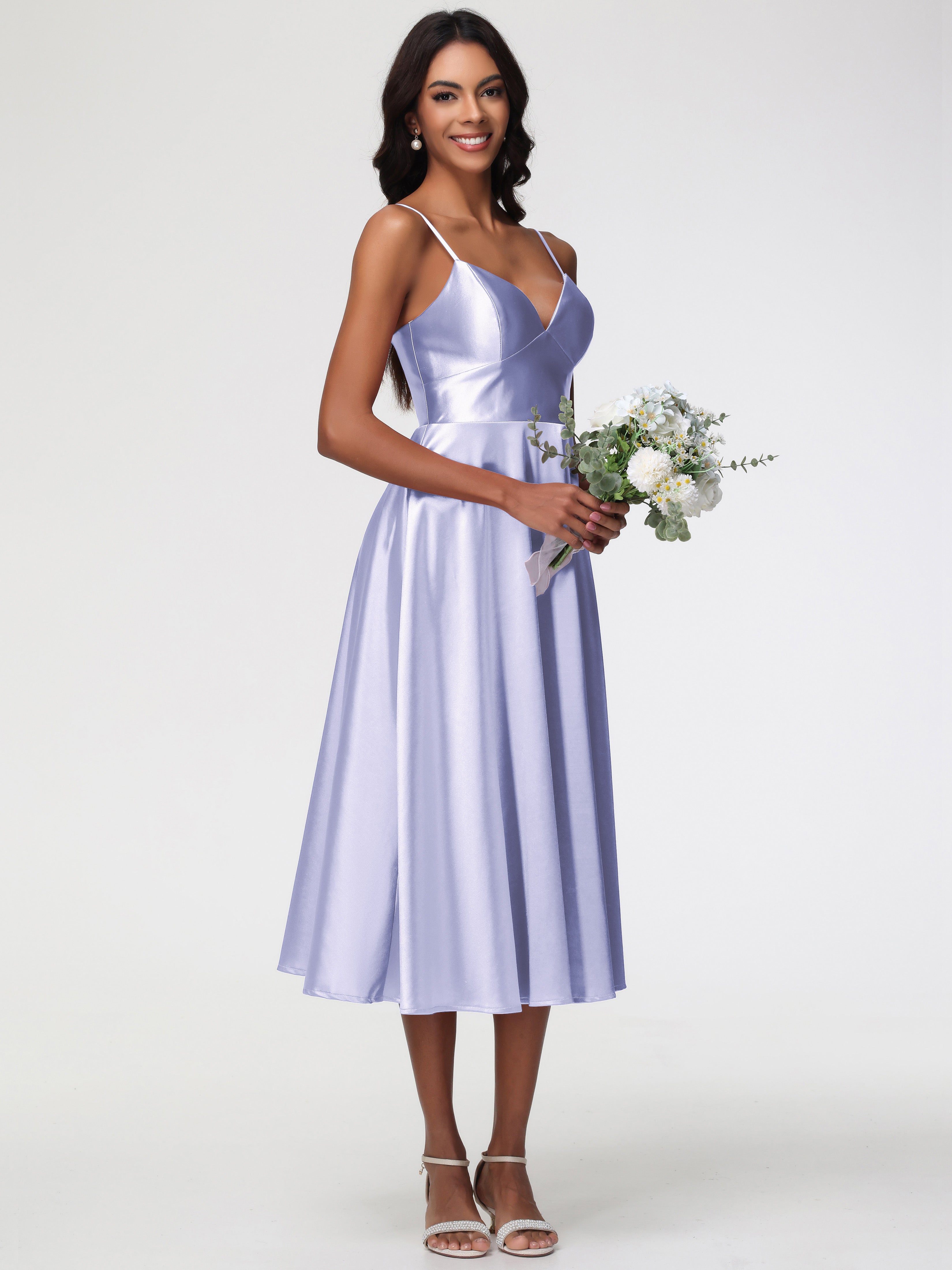 Robe Lavande Demoiselle D Honneur Robe Demoiselle D Honneur Avec Décolleté En V