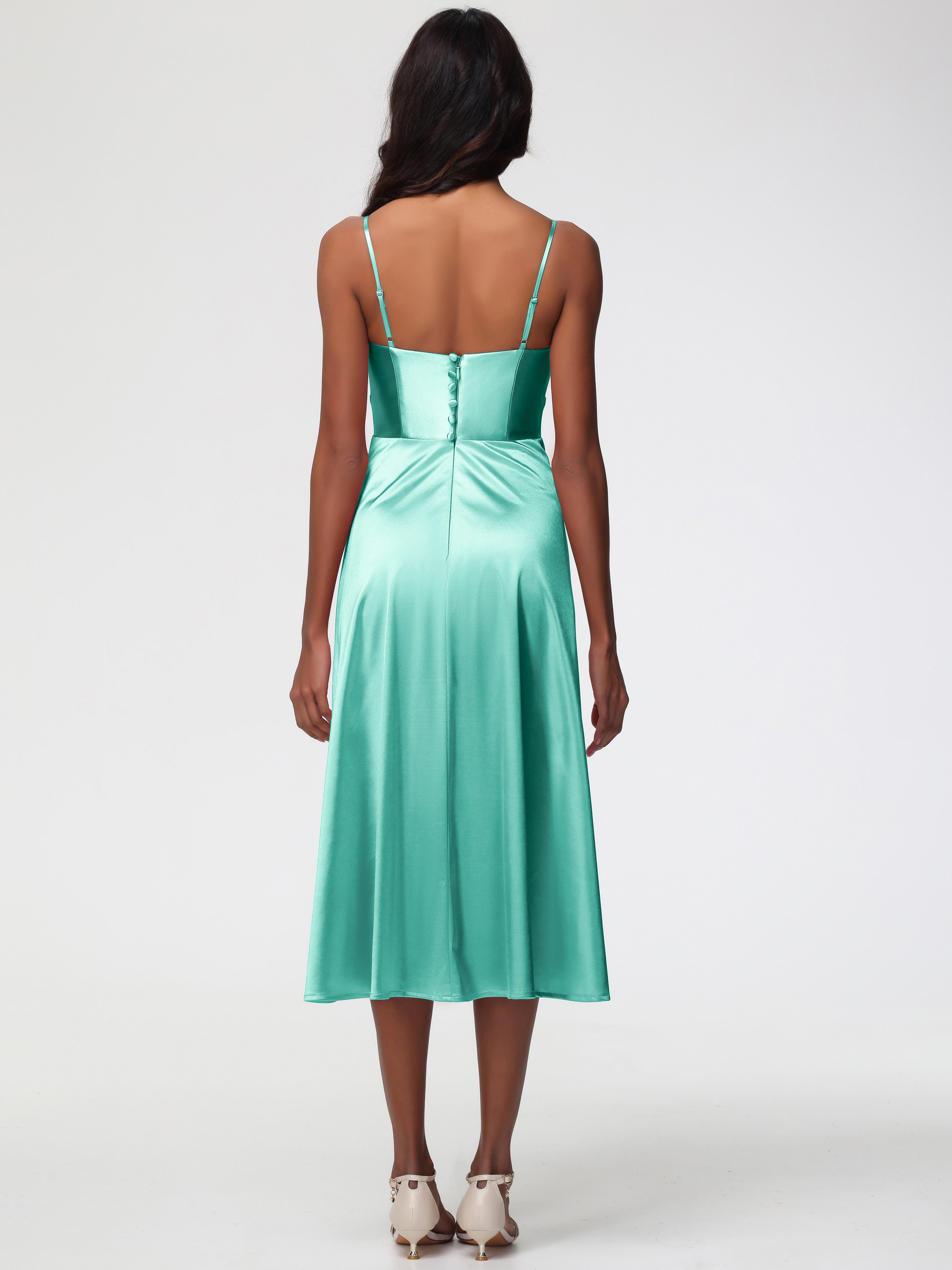 Robe Vert Menthe Demoiselle D Honneur Robe Demoiselle D Honneur Avec Décolleté En V