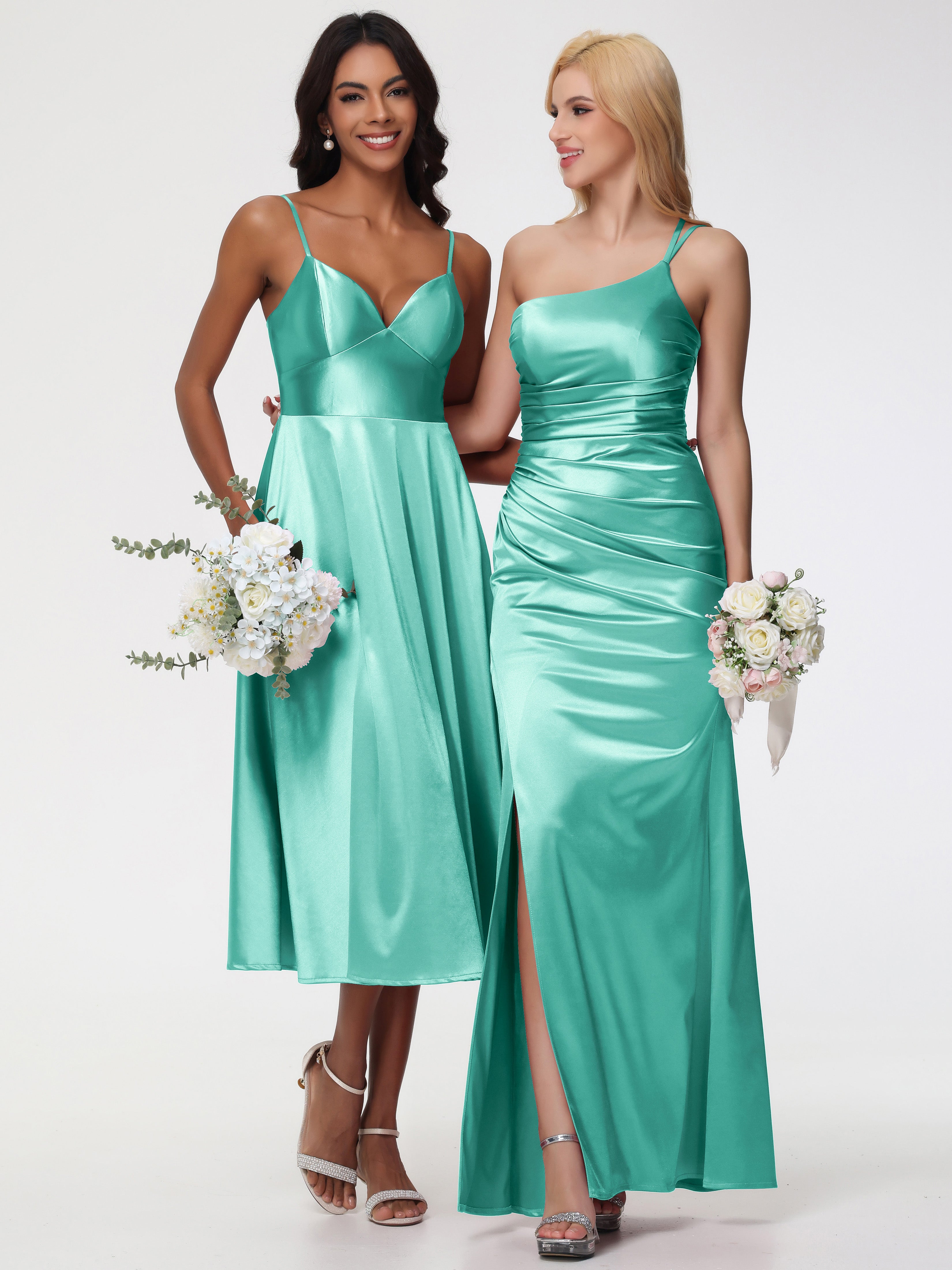 Robe Vert Menthe Demoiselle D Honneur Robe Demoiselle D Honneur Avec Décolleté En V