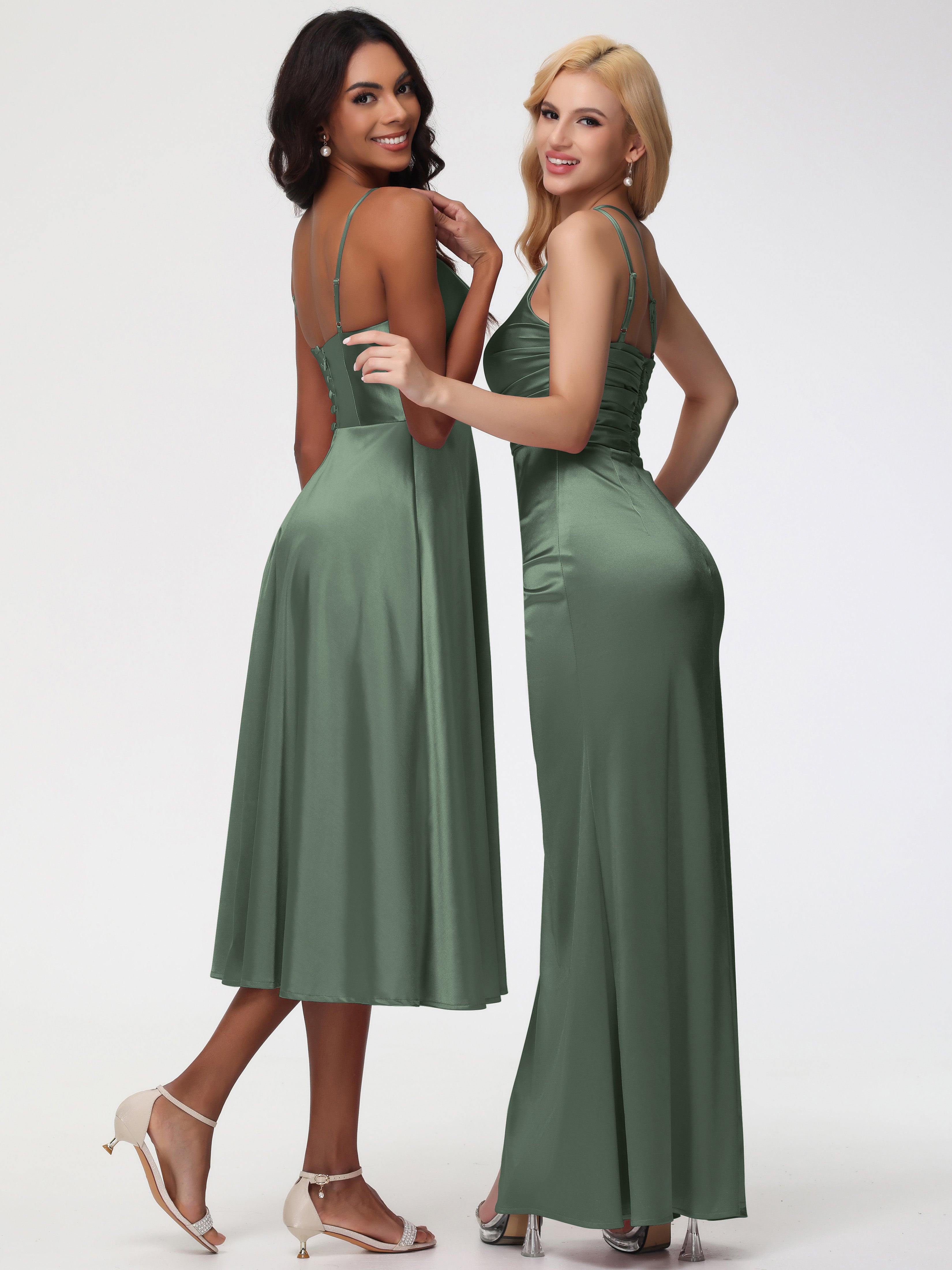Robe Vert Olive Demoiselle D Honneur Robe Demoiselle D Honneur Avec Décolleté En V