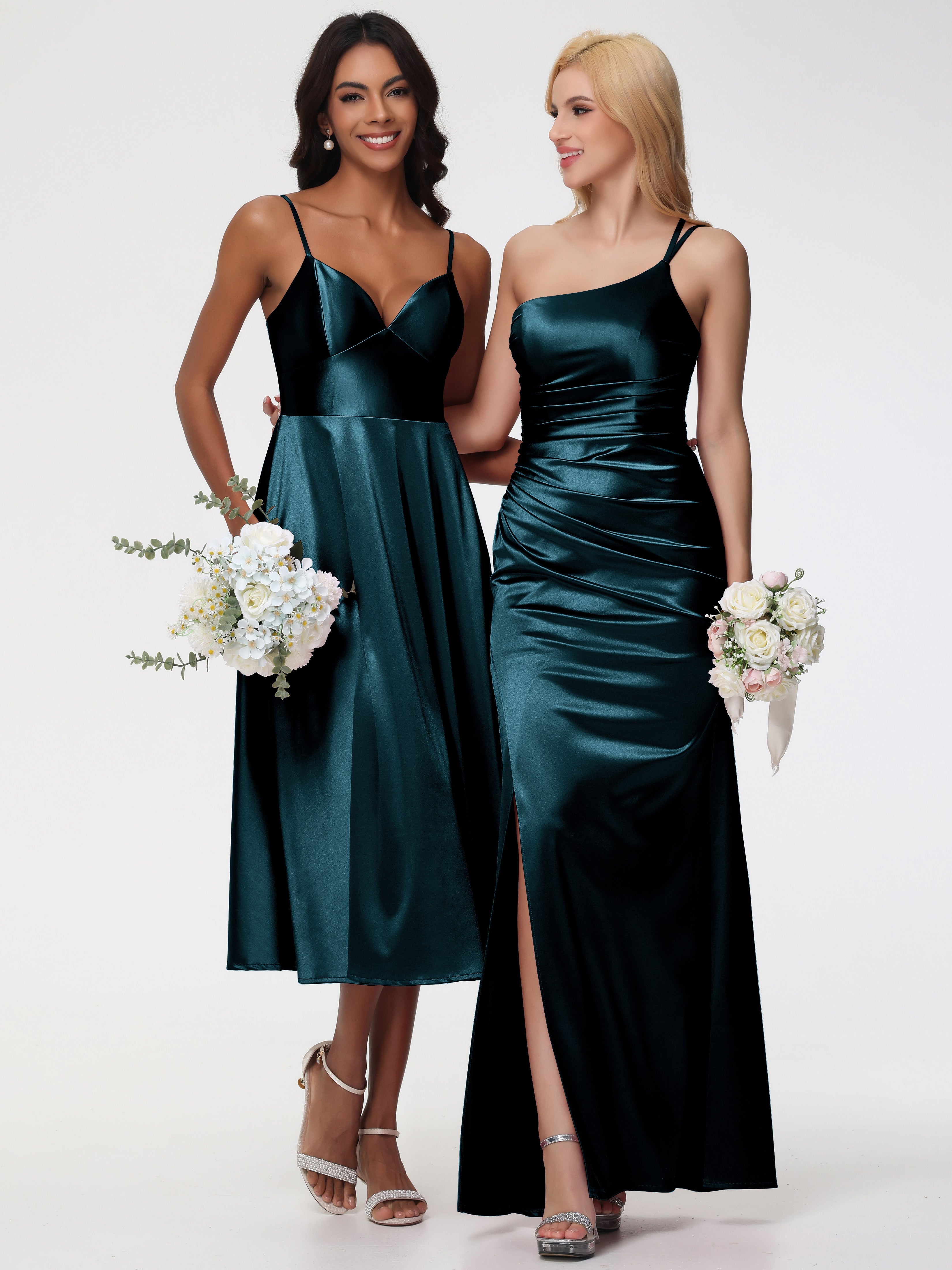 Robes De Demoiselle D'Honneur Bleu Paon Robe Demoiselle D Honneur Avec Décolleté En V