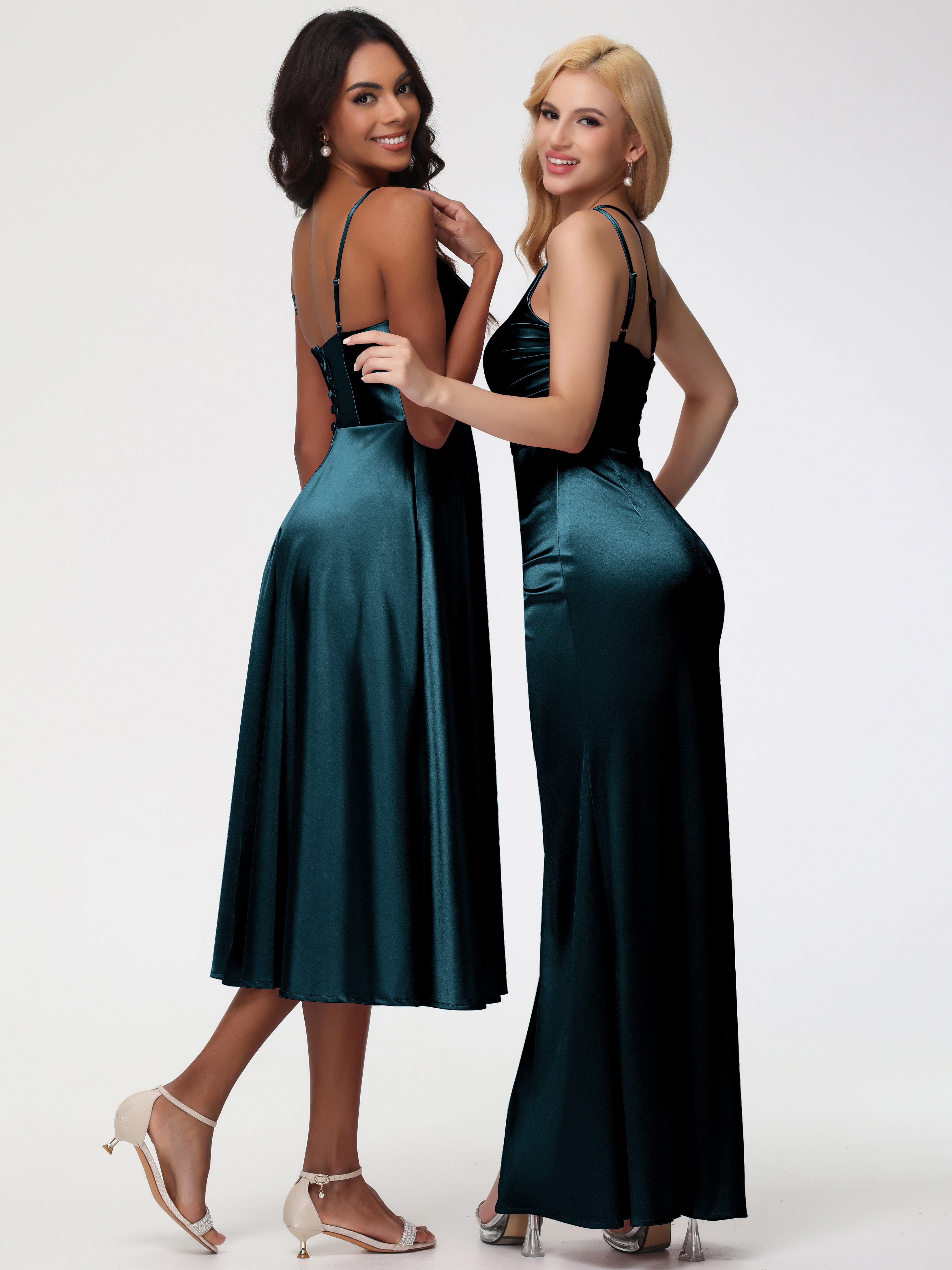 Robes De Demoiselle D'Honneur Bleu Paon Robe Demoiselle D Honneur Avec Décolleté En V