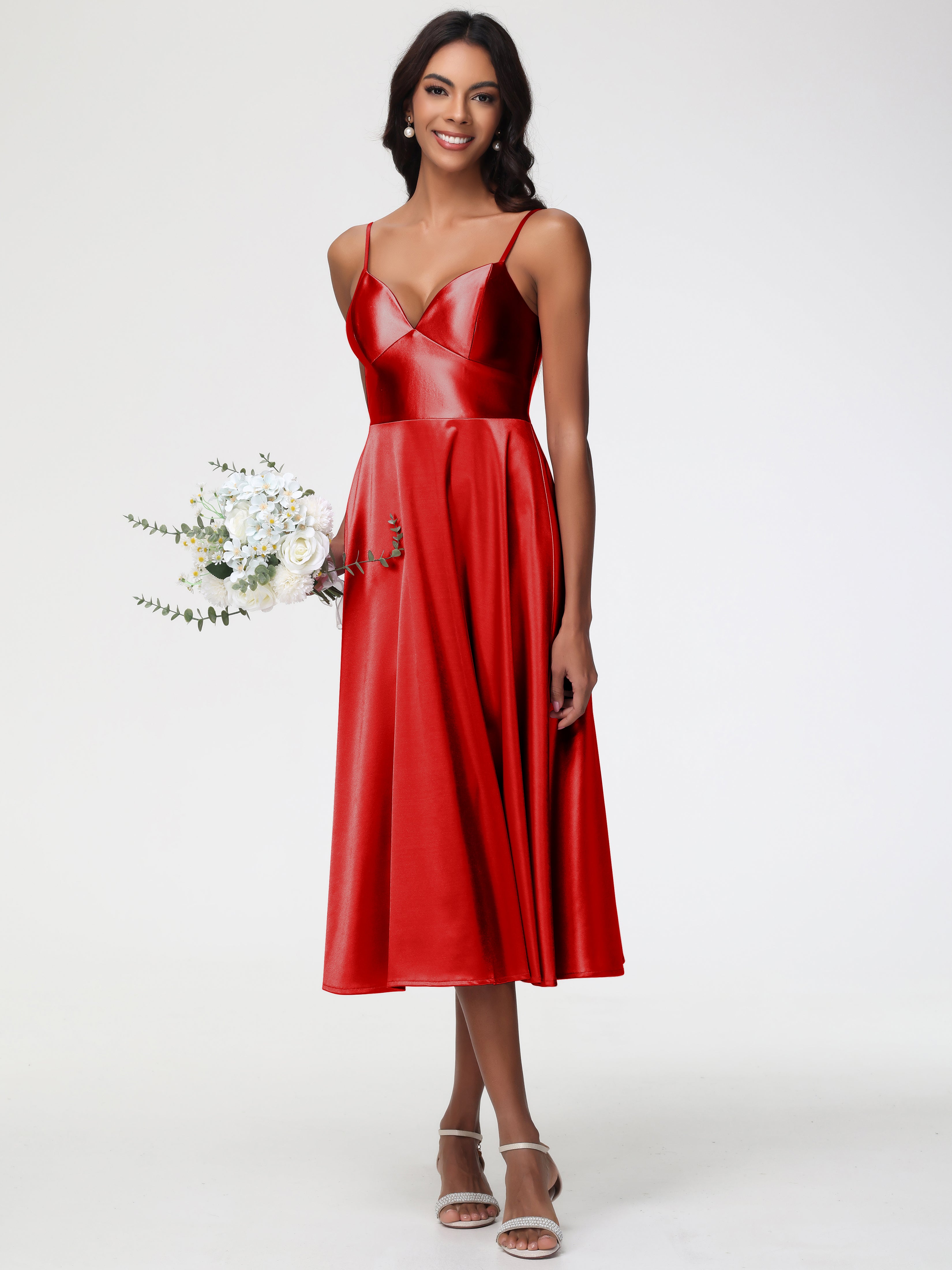 Robe Rouge Demoiselle D Honneur Robe Demoiselle D Honneur Avec Décolleté En V