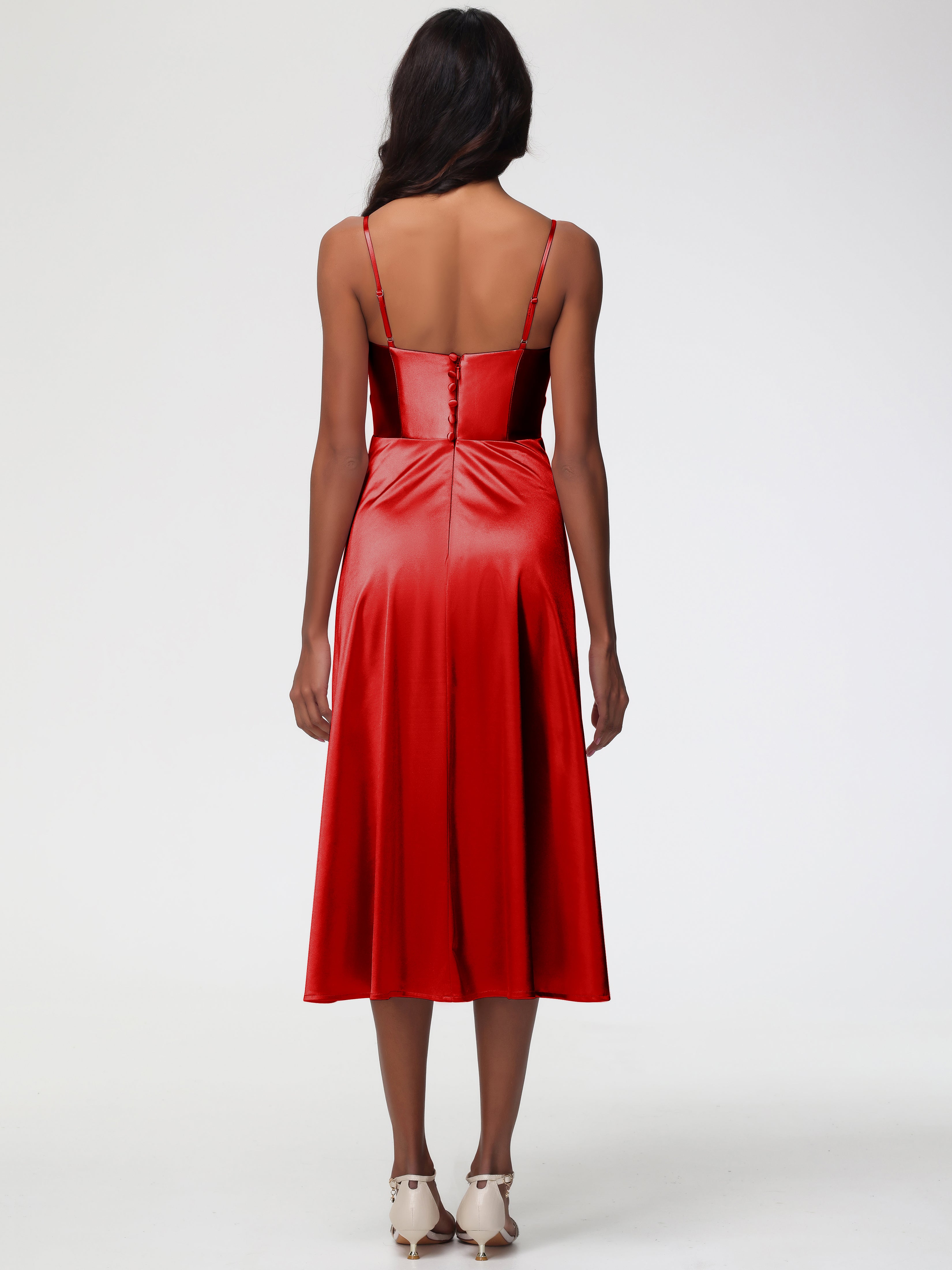 Robe Rouge Demoiselle D Honneur Robe Demoiselle D Honneur Avec Décolleté En V