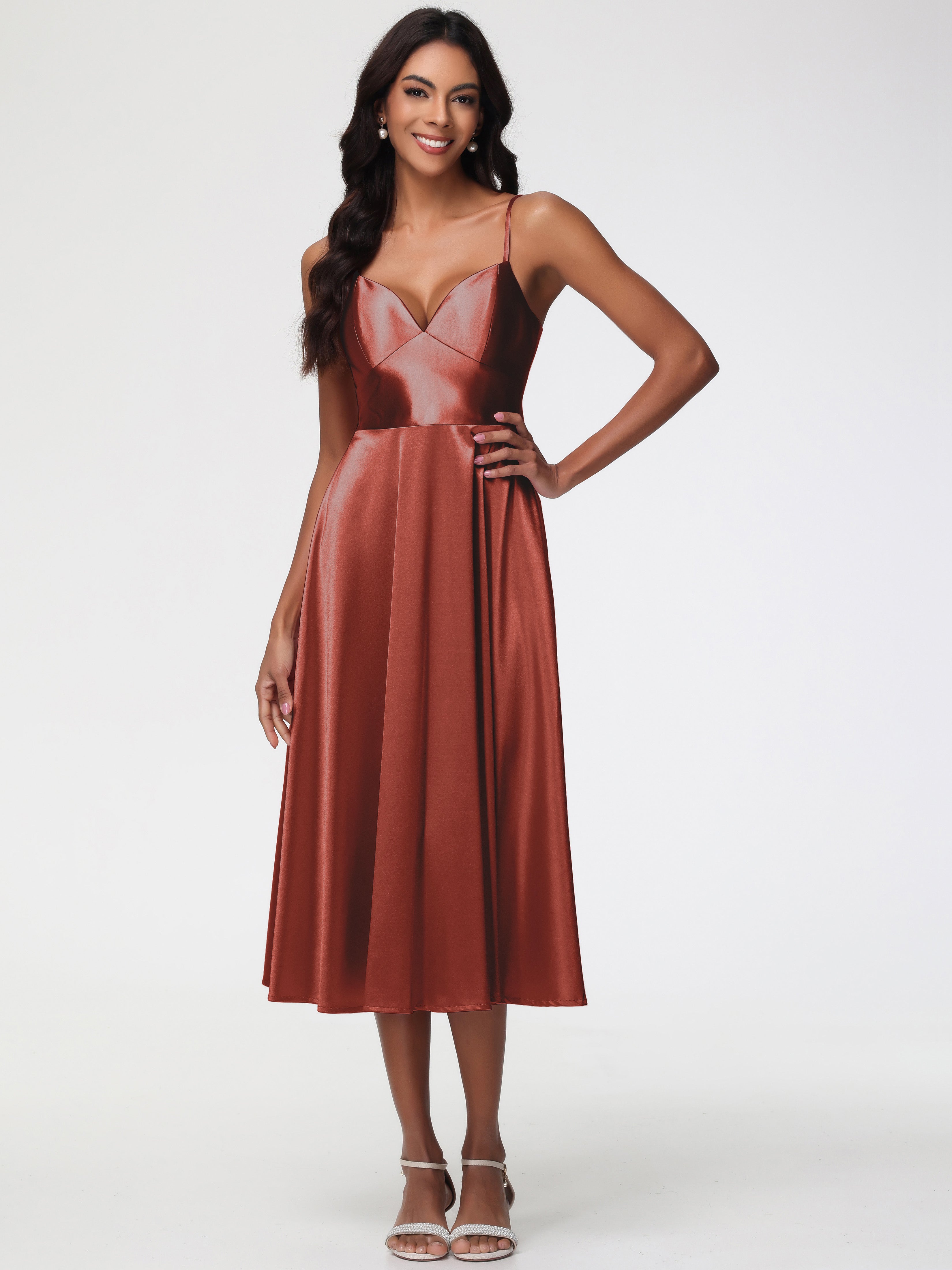 Robe Rouille Demoiselle D Honneur Robe Demoiselle D Honneur Avec Décolleté En V