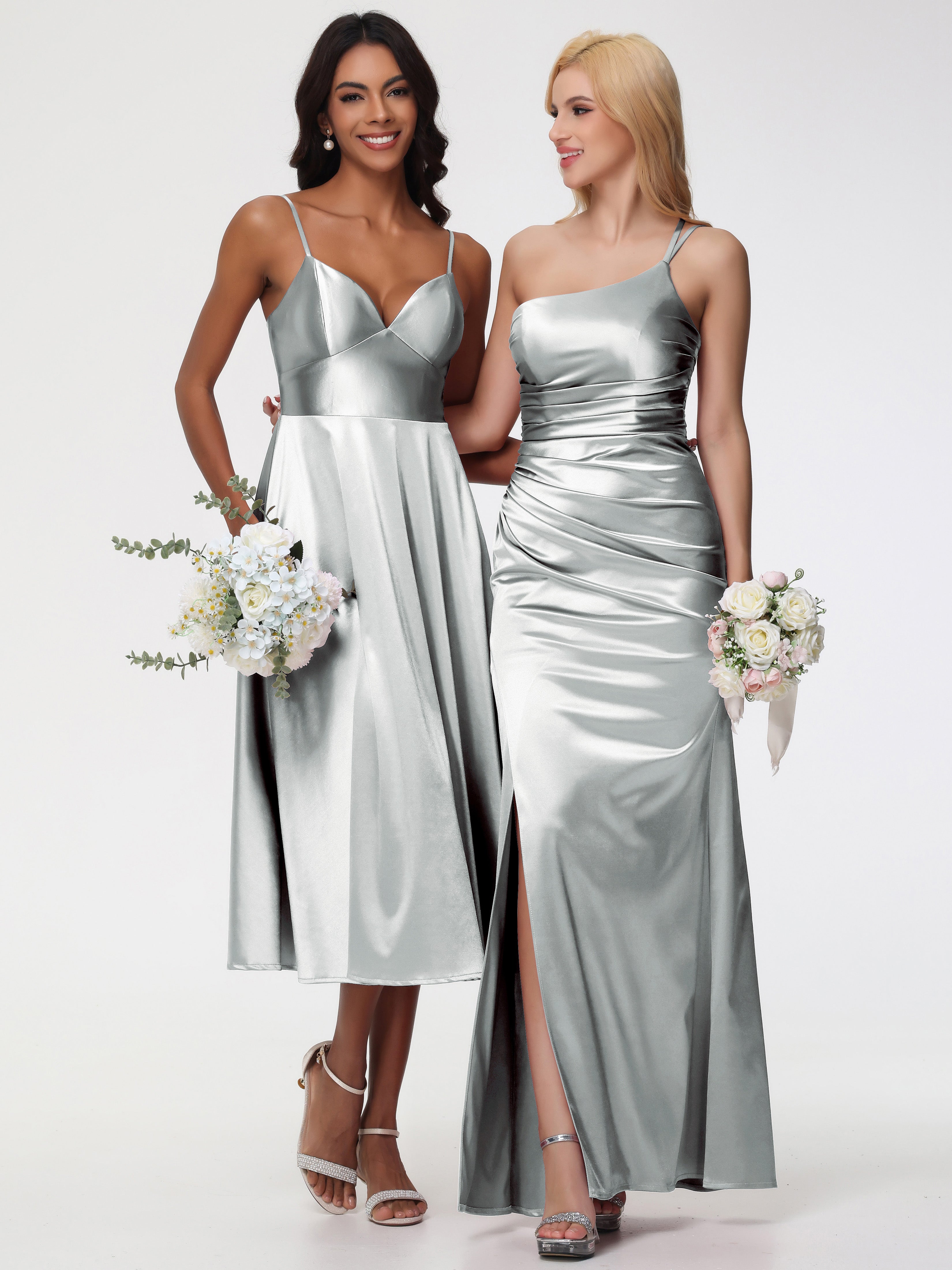 Robe Demoiselle D Honneur Argent Robe Demoiselle D Honneur Avec Décolleté En V