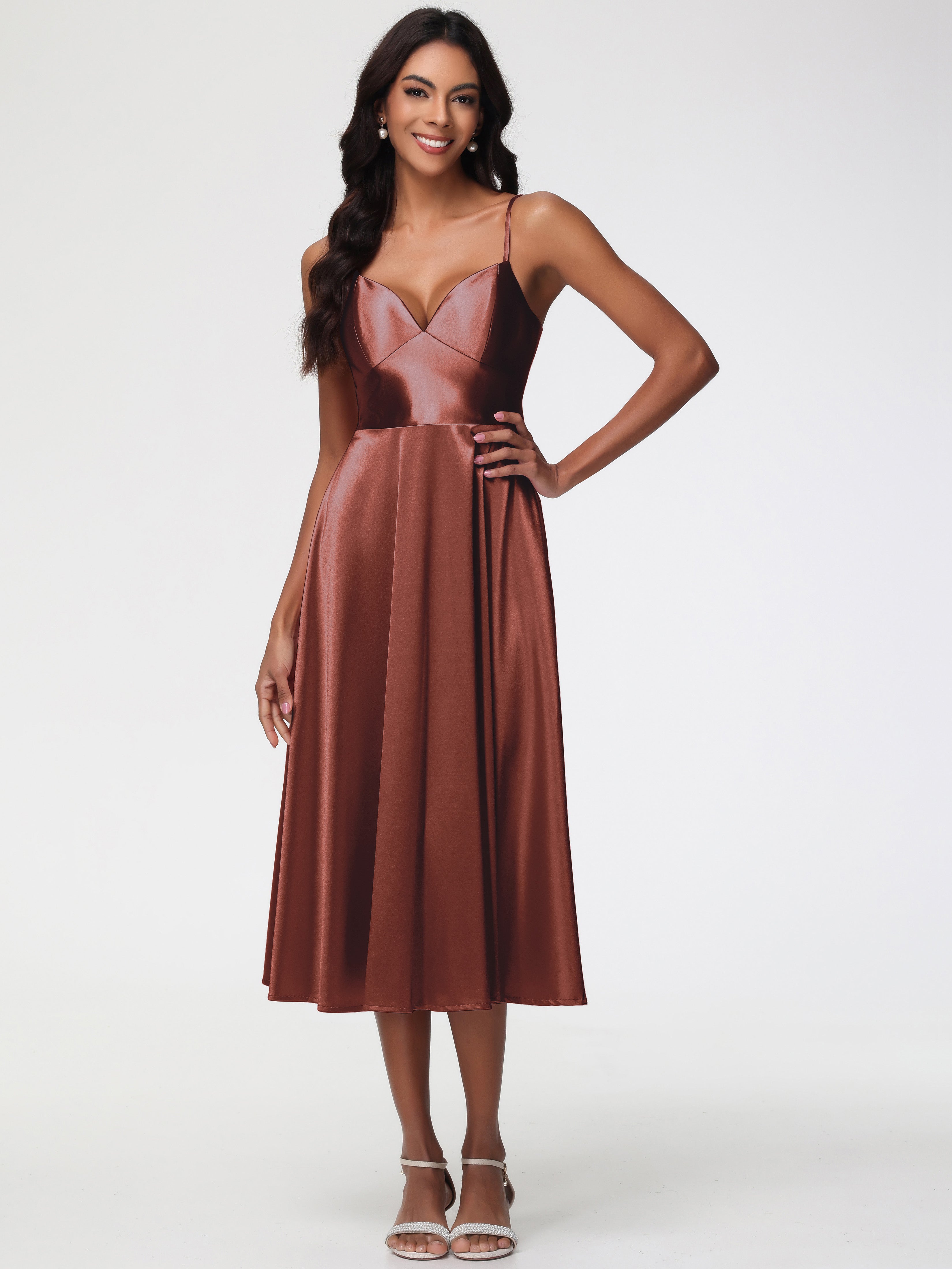Robe Demoiselle D Honneur Terracotta Robe Demoiselle D Honneur Avec Décolleté En V