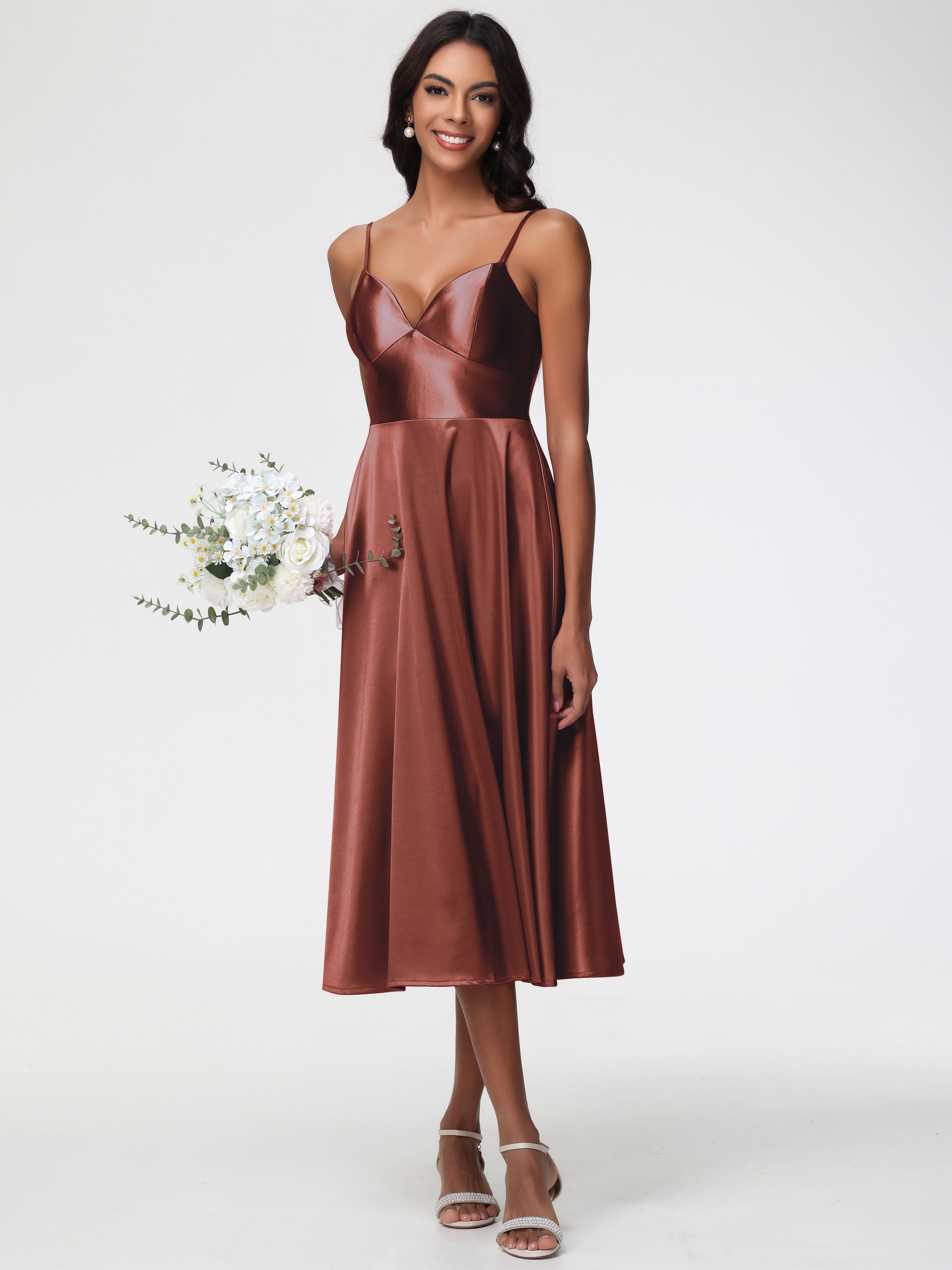 Robe Demoiselle D Honneur Terracotta Robe Demoiselle D Honneur Avec Décolleté En V