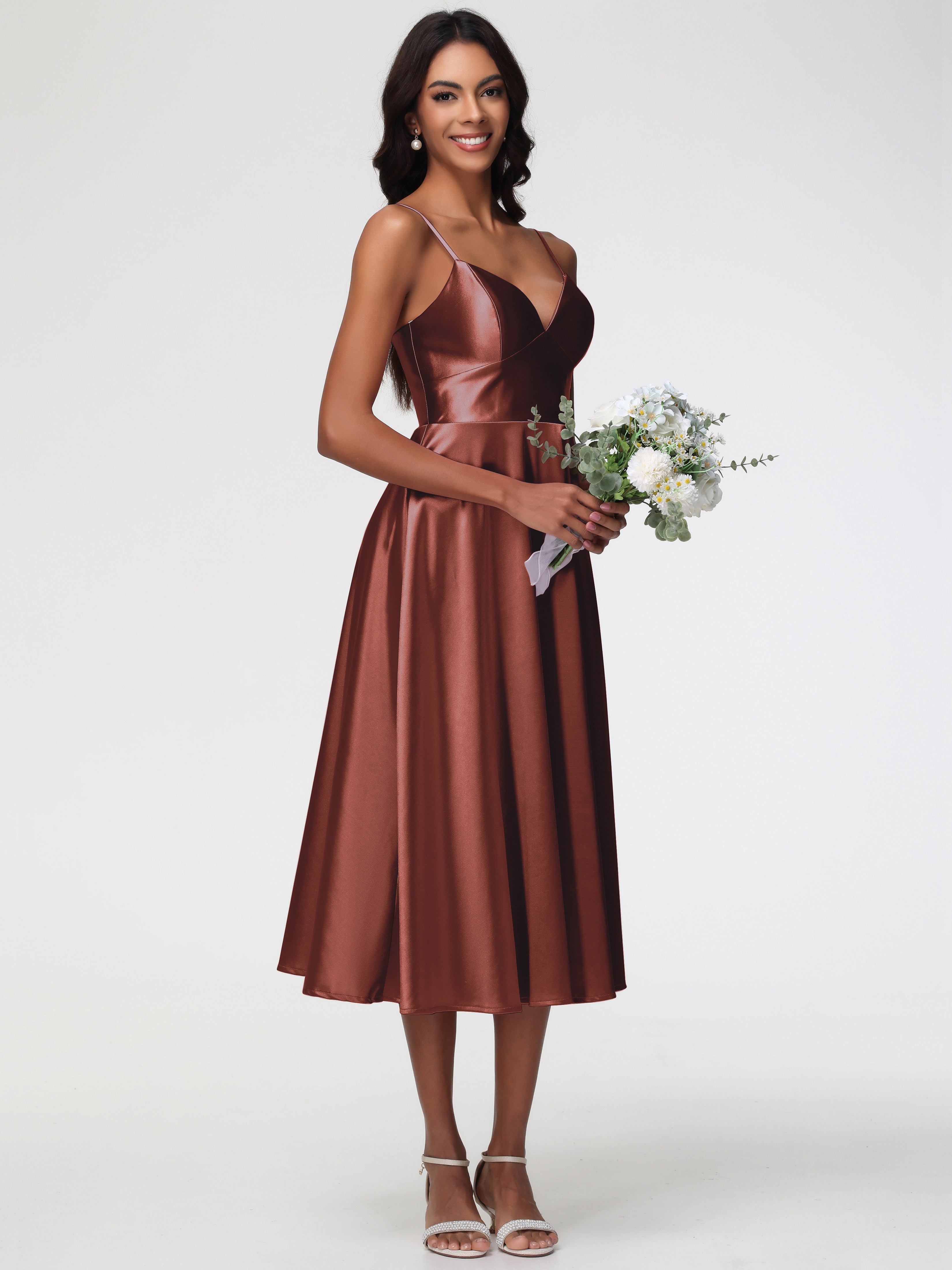 Robe Demoiselle D Honneur Terracotta Robe Demoiselle D Honneur Avec Décolleté En V