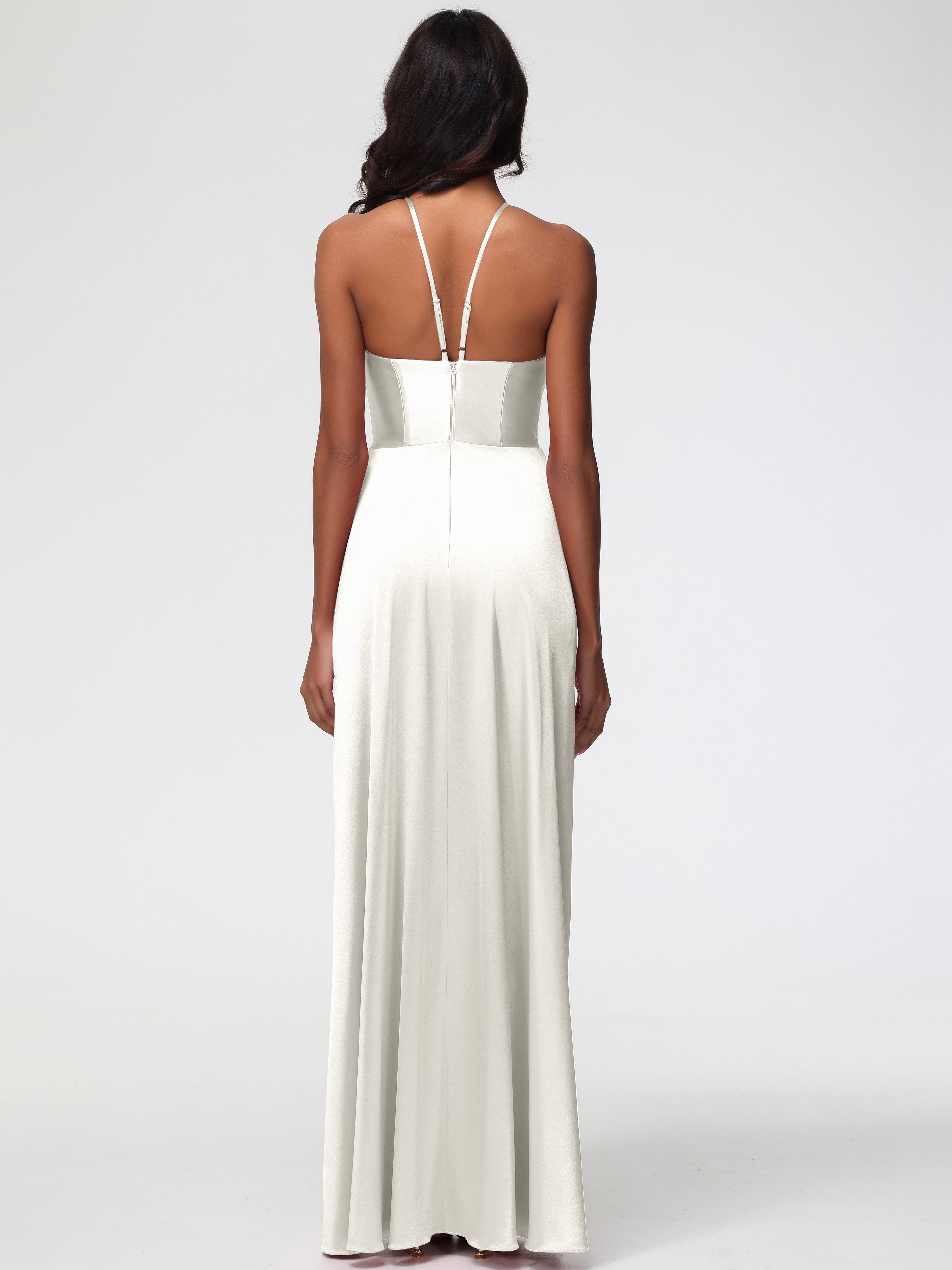 Robe De Demoiselle D Honneur Ivoire Robe Asymétrique Demoiselle D Honneur Avec Décolleté En V