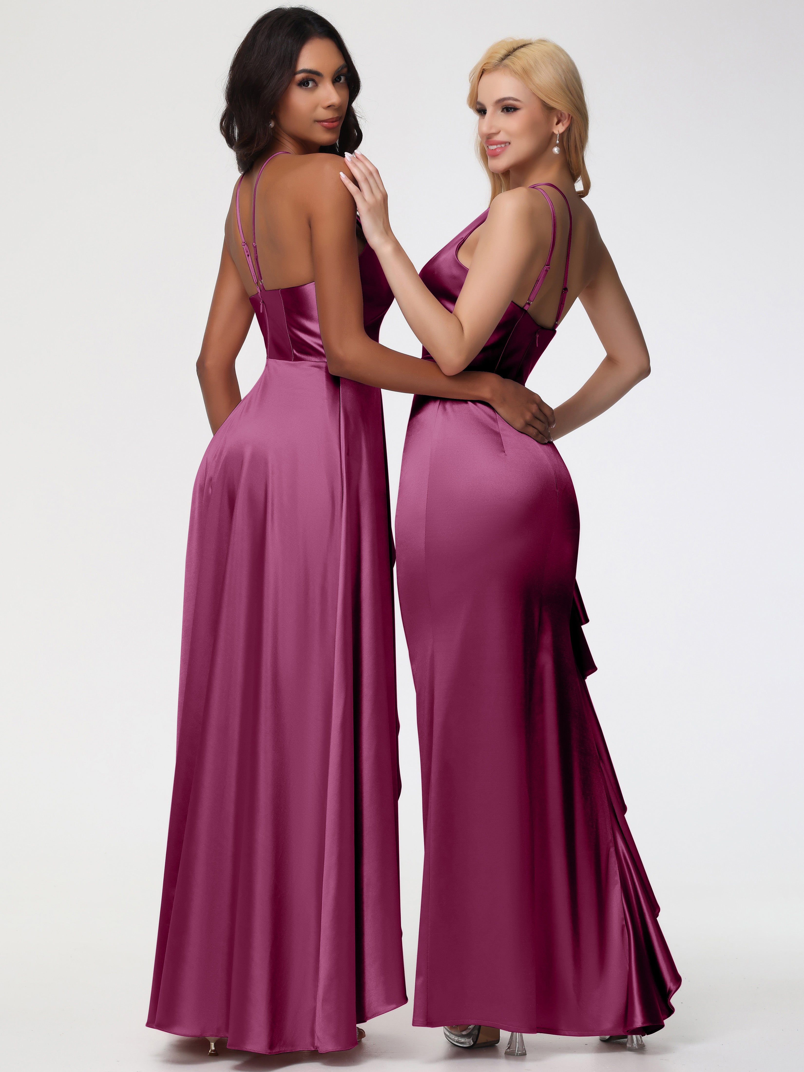 Robes De Demoiselle D'Honneur Mure Robe Asymétrique Demoiselle D Honneur Avec Décolleté En V