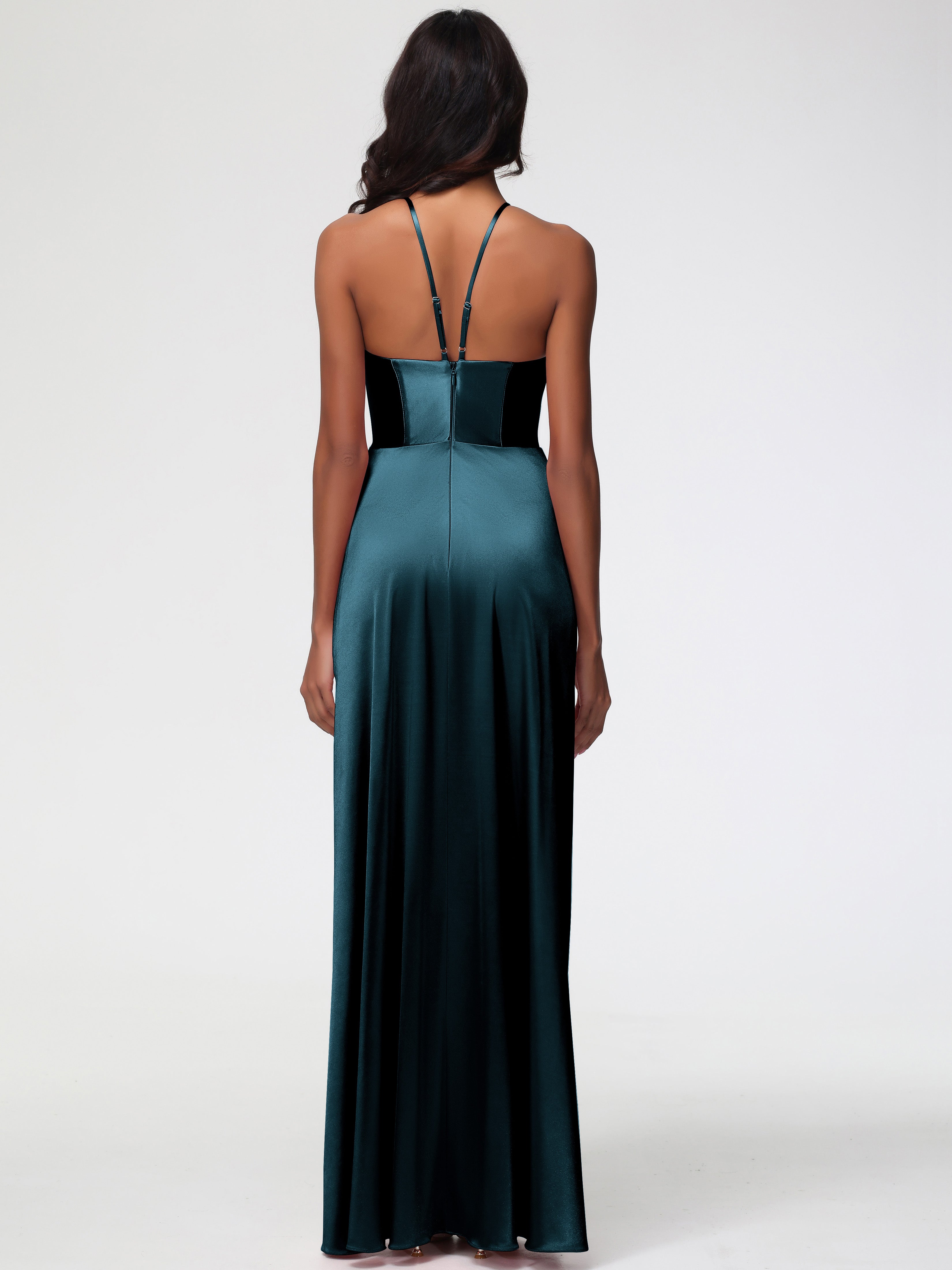 Robes De Demoiselle D'Honneur Paon Robe Asymétrique Demoiselle D Honneur Avec Décolleté En V