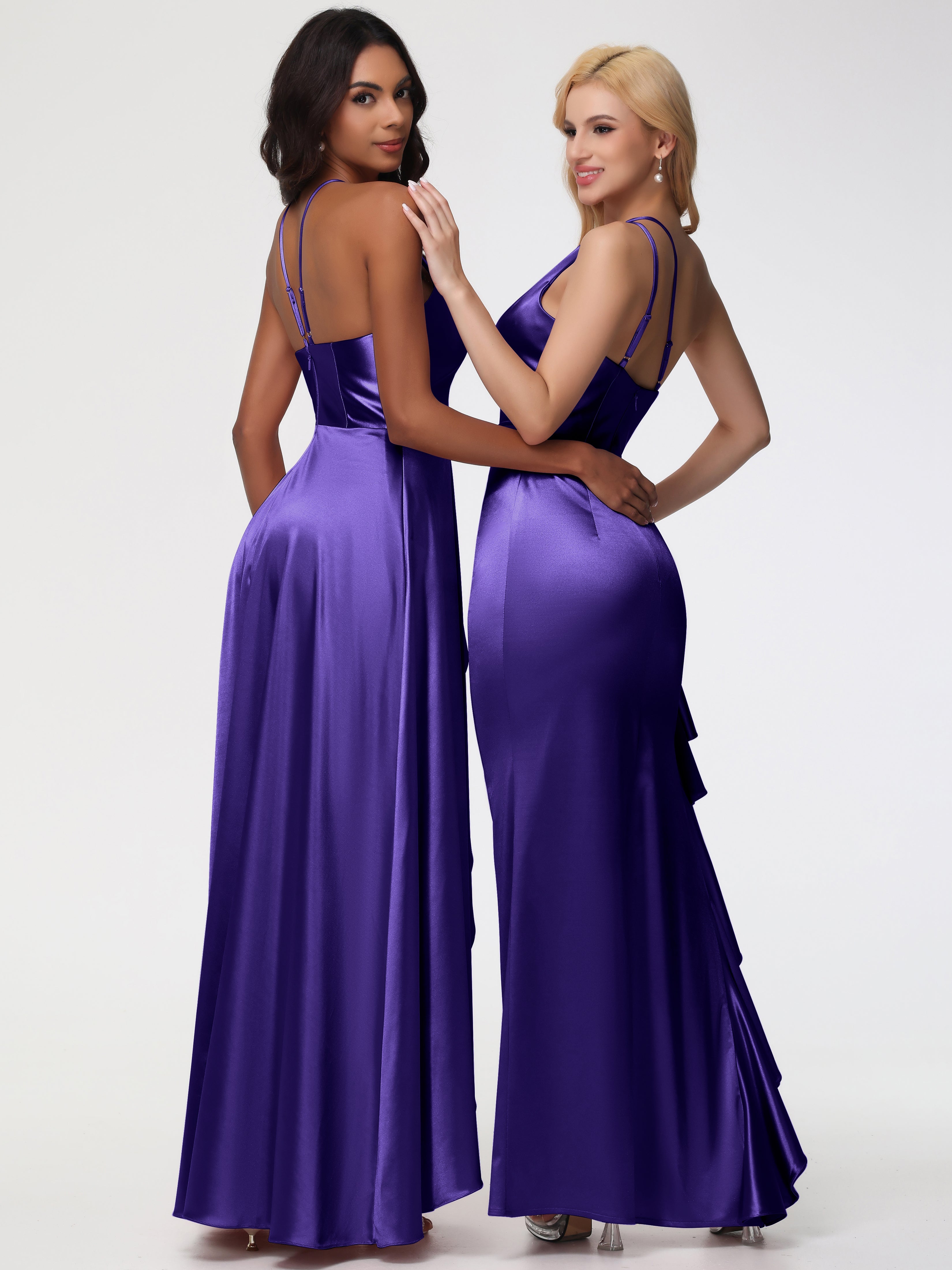 Robes De Demoiselle D'Honneur En Régence Robe Asymétrique Demoiselle D Honneur Avec Décolleté En V