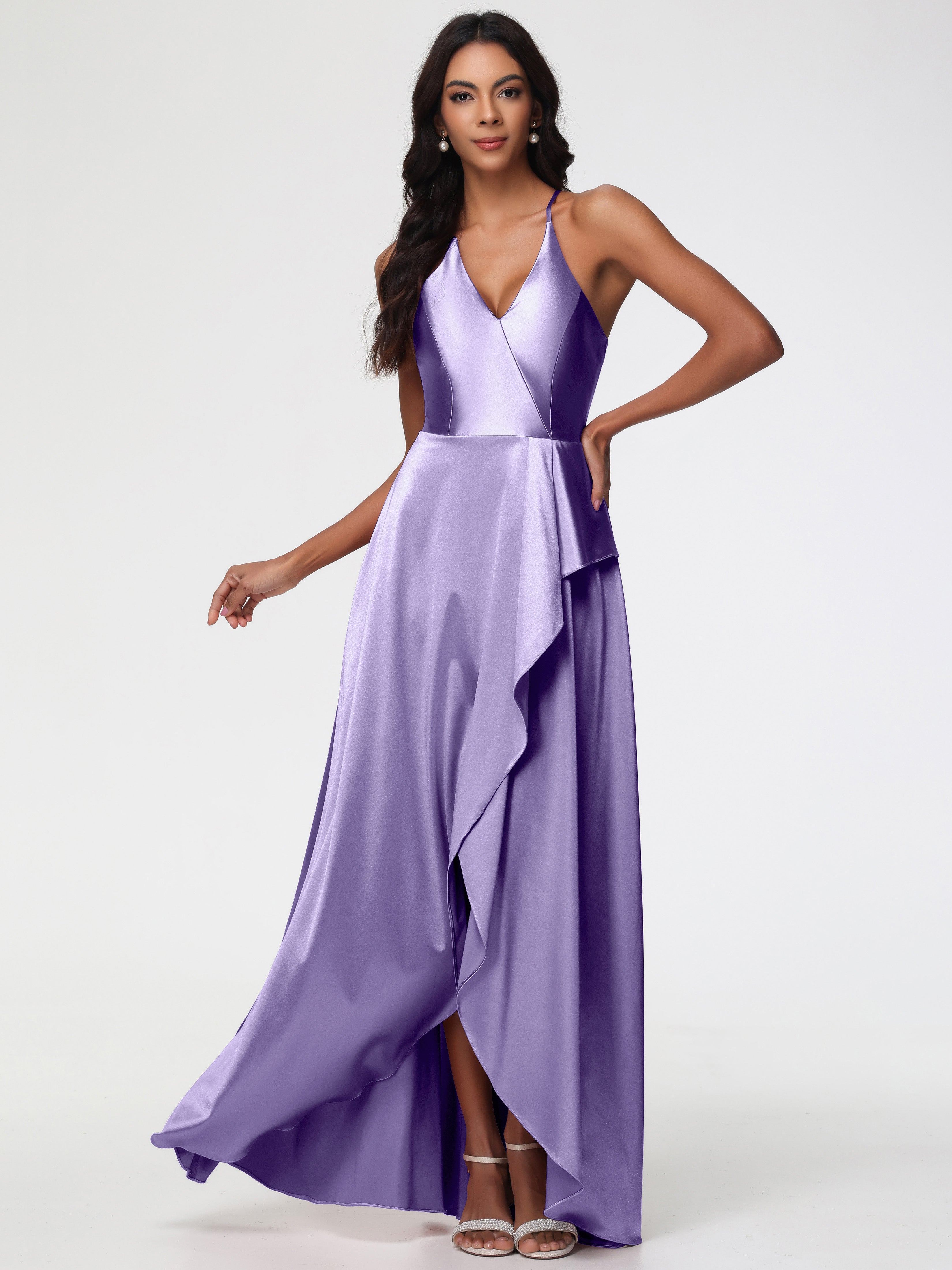 Robes De Demoiselle D'Honneur Tahiti Robe Asymétrique Demoiselle D Honneur Avec Décolleté En V