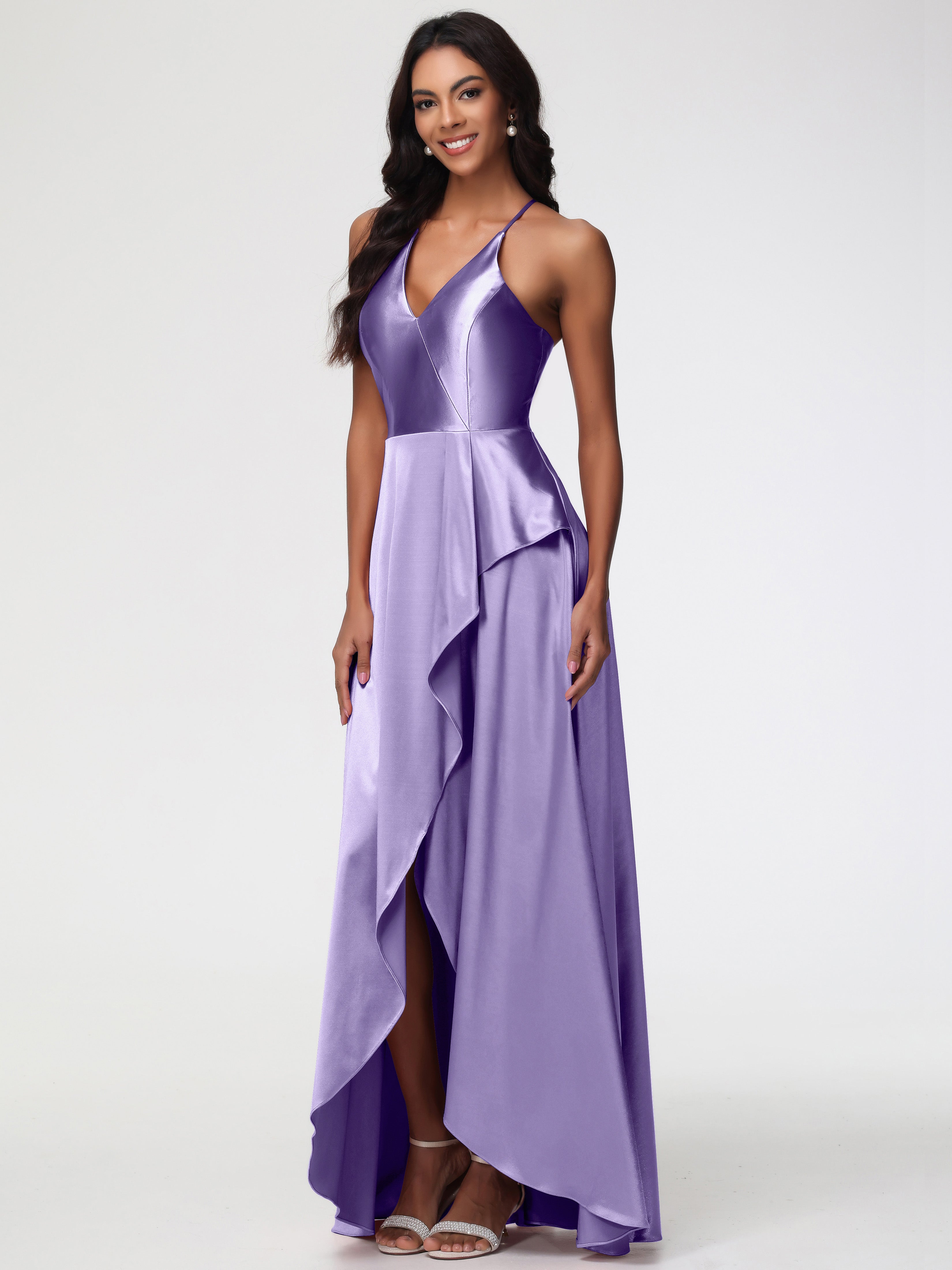 Robes De Demoiselle D'Honneur Tahiti Robe Asymétrique Demoiselle D Honneur Avec Décolleté En V
