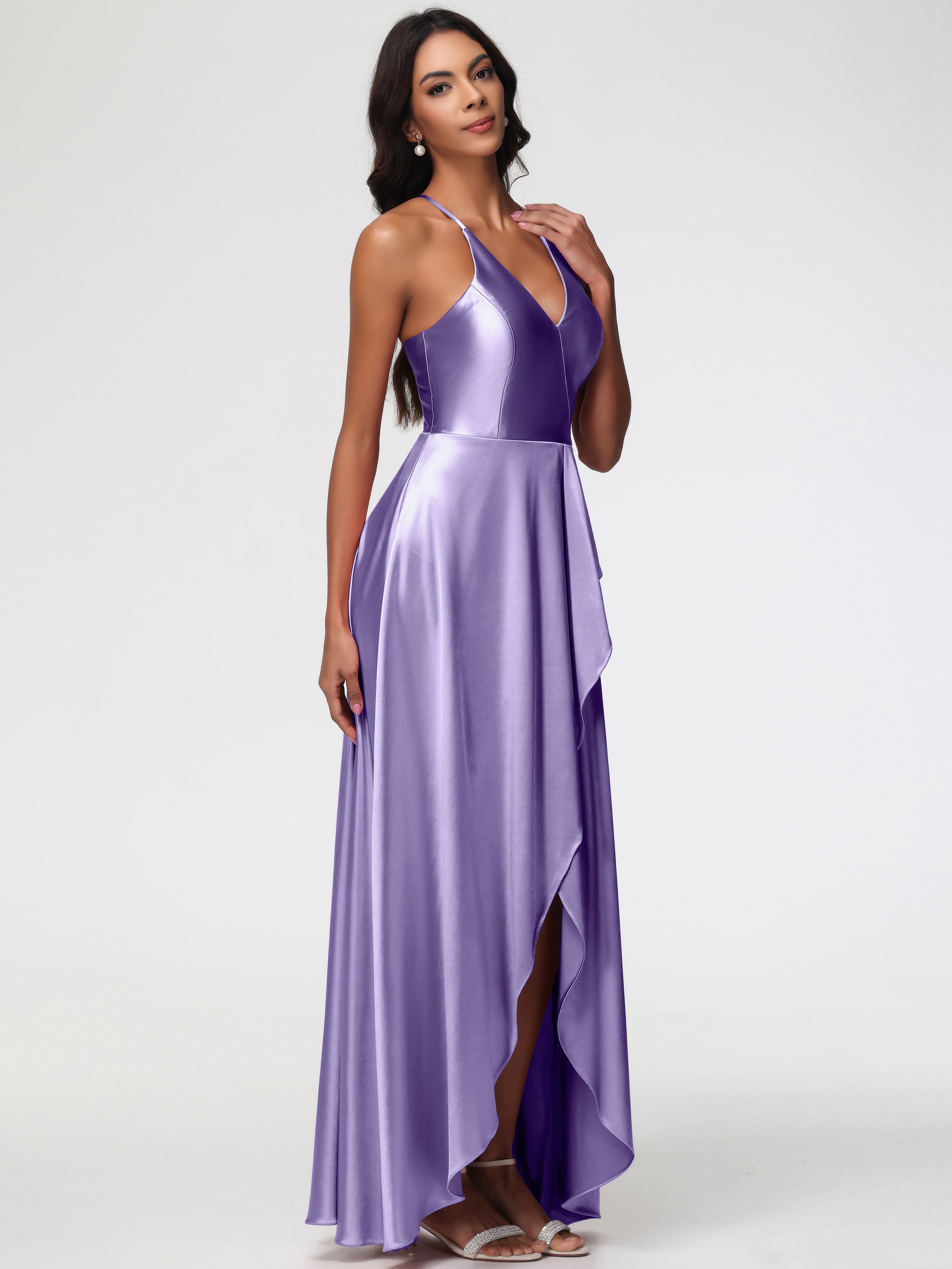 Robes De Demoiselle D'Honneur Tahiti Robe Asymétrique Demoiselle D Honneur Avec Décolleté En V