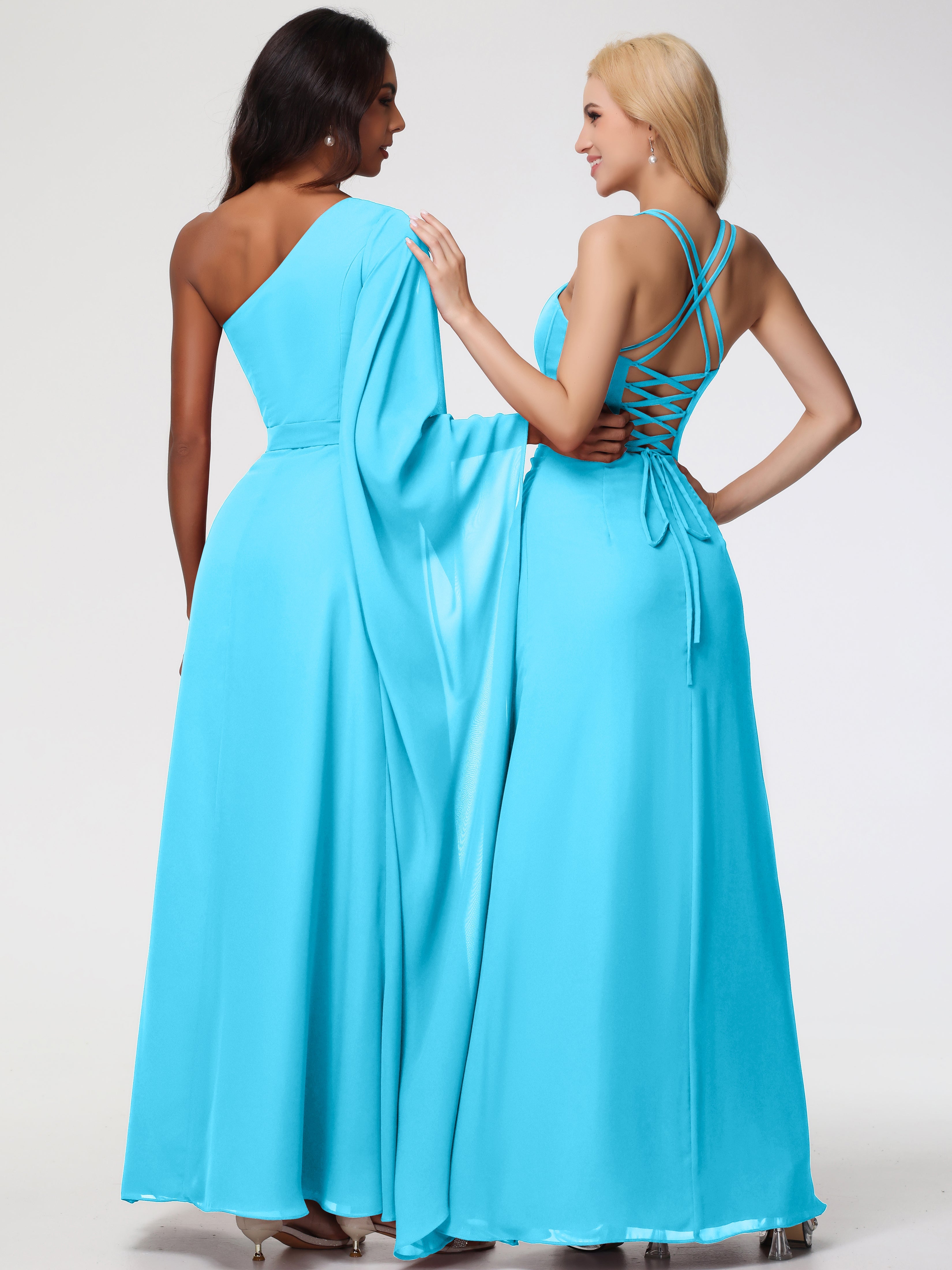 Robe De Demoiselle D'Honneur En Piscine Bretelles Spaghetti Fourreau Mousseline Robe Demoiselle D'Honneur