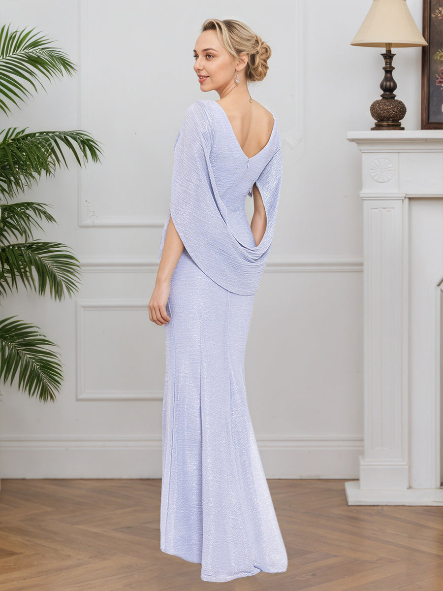 Cicinia LAVANDE Robe pour Mère de la Mariée Col Cond Sheath Longueur Sol
