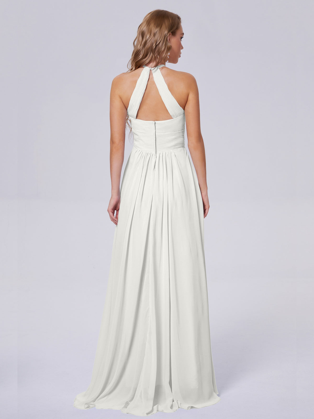 Robe Ivoire Demoiselle D Honneur Adaline Impressionnante Licou Mousseline Robes Demoiselle D'Honneur