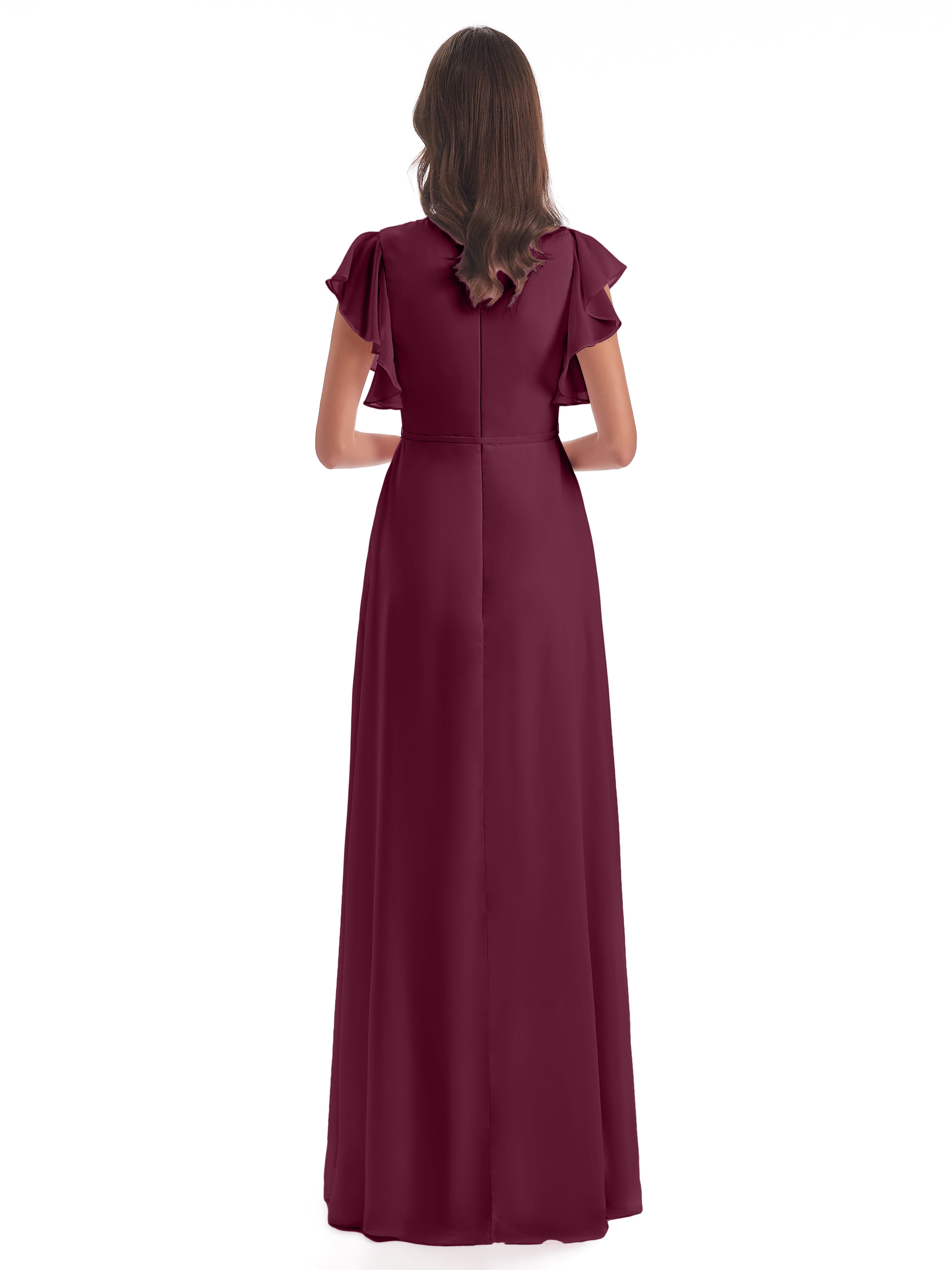 Robes De Demoiselle D'Honneur Mure Fendue Devant Col V Robes Demoiselle D'Honneur