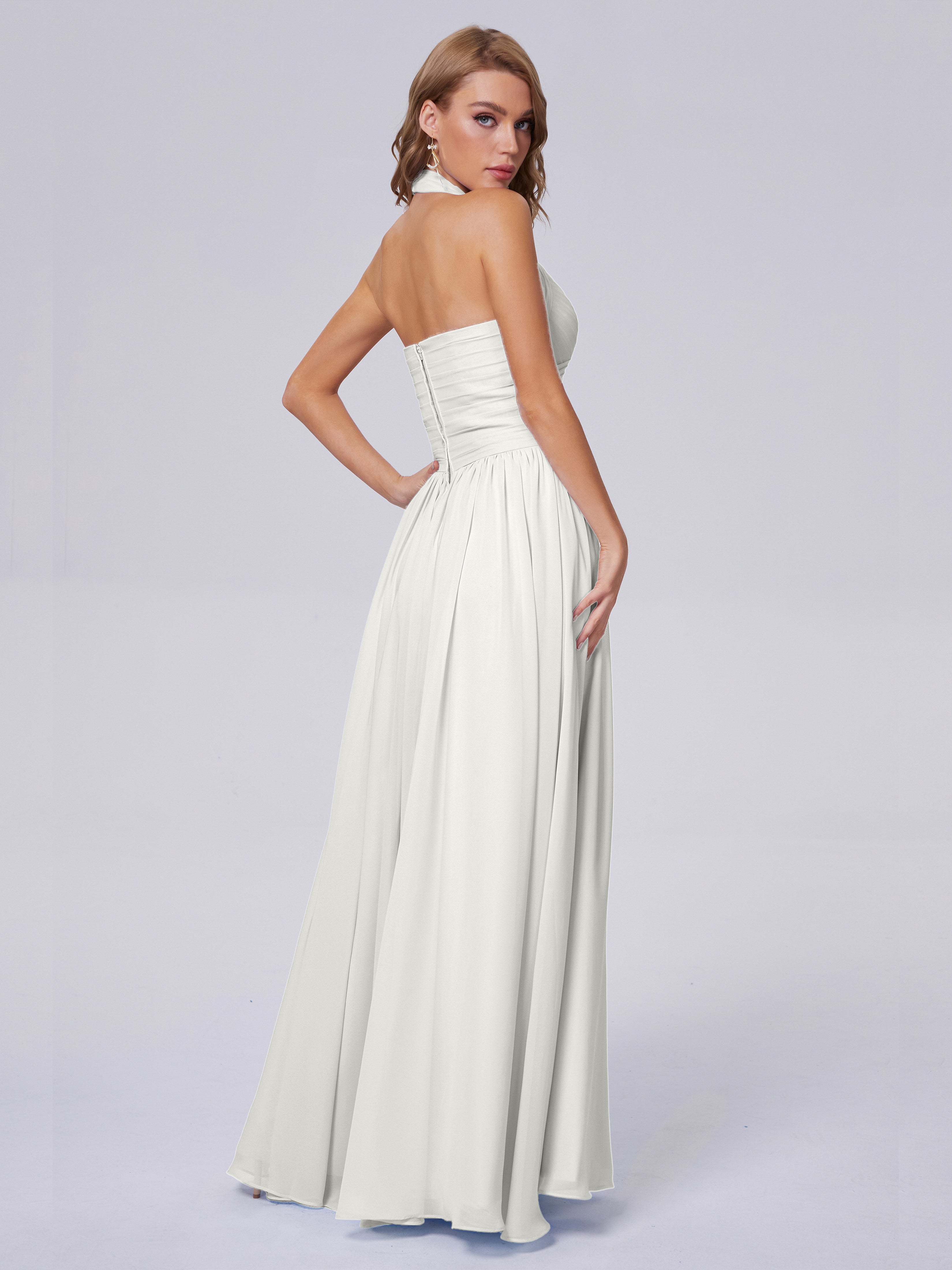 Robe De Demoiselle D Honneur Ivoire Superbe Licou Mousseline Robes Demoiselle D'Honneur