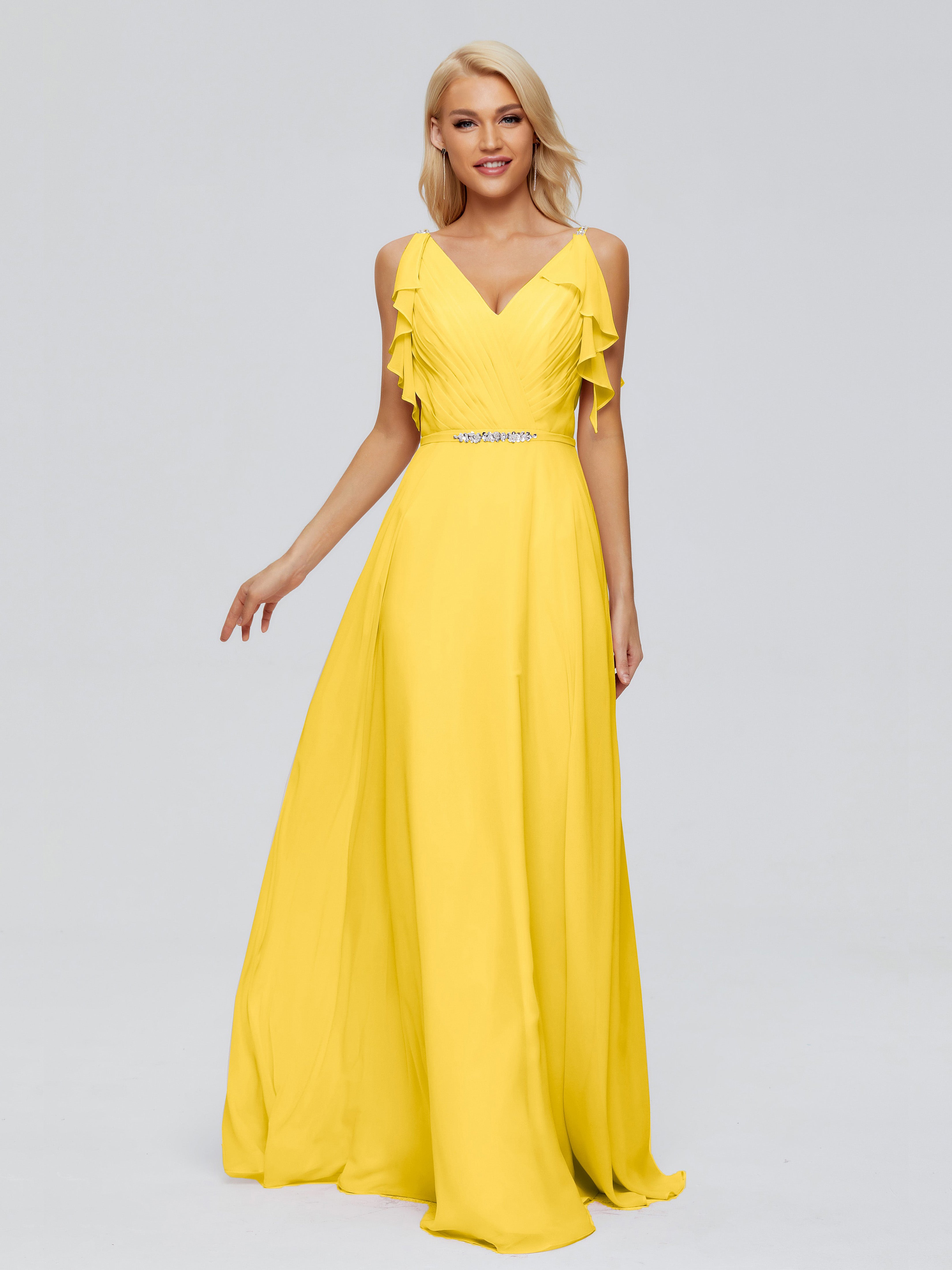 Robe De Demoiselle D'Honneur Souci A-ligne Dos En V Robes Demoiselle D'Honneur