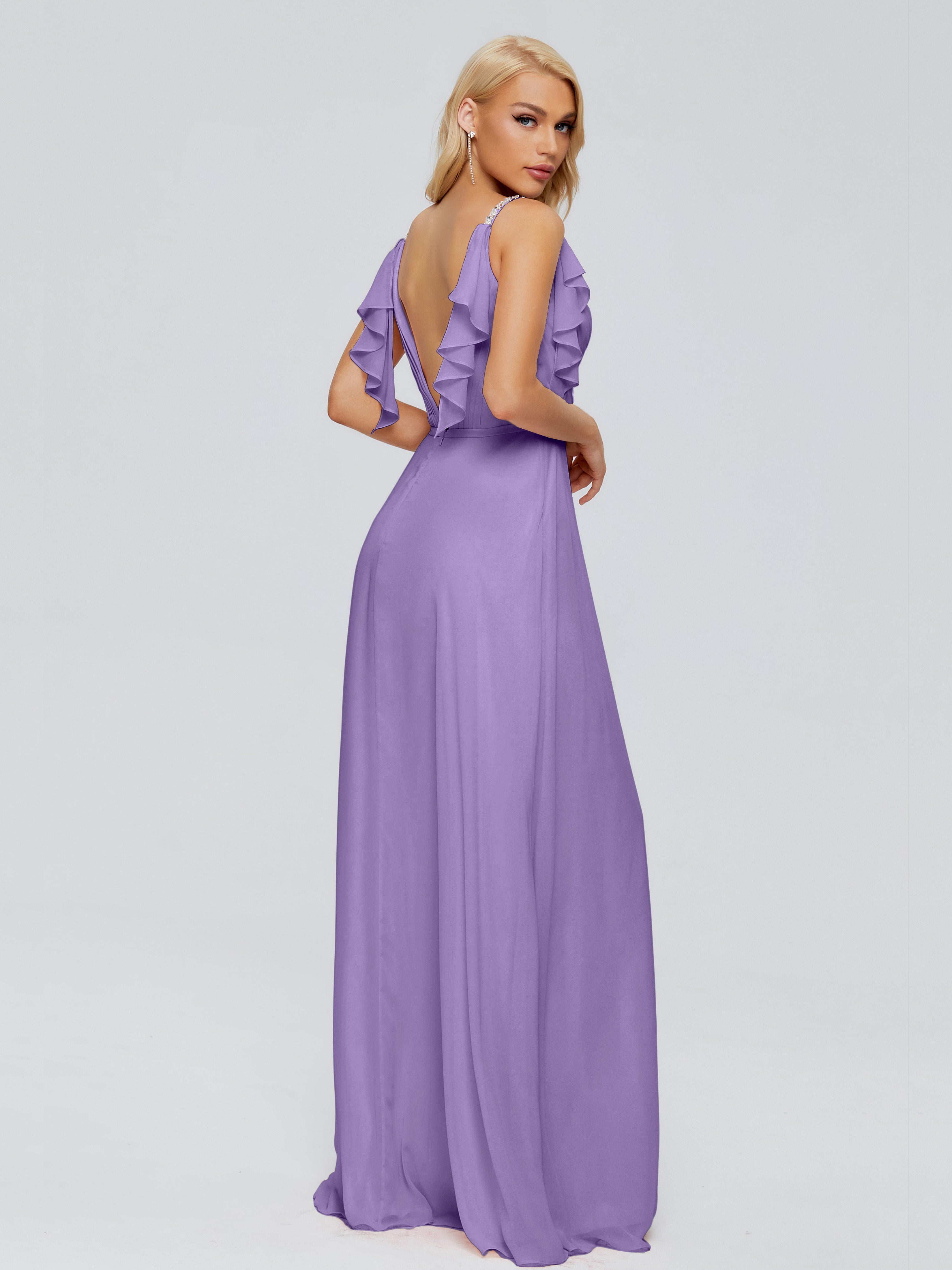 Robes De Demoiselle D'Honneur Tahiti A-ligne Dos En V Robes Demoiselle D'Honneur