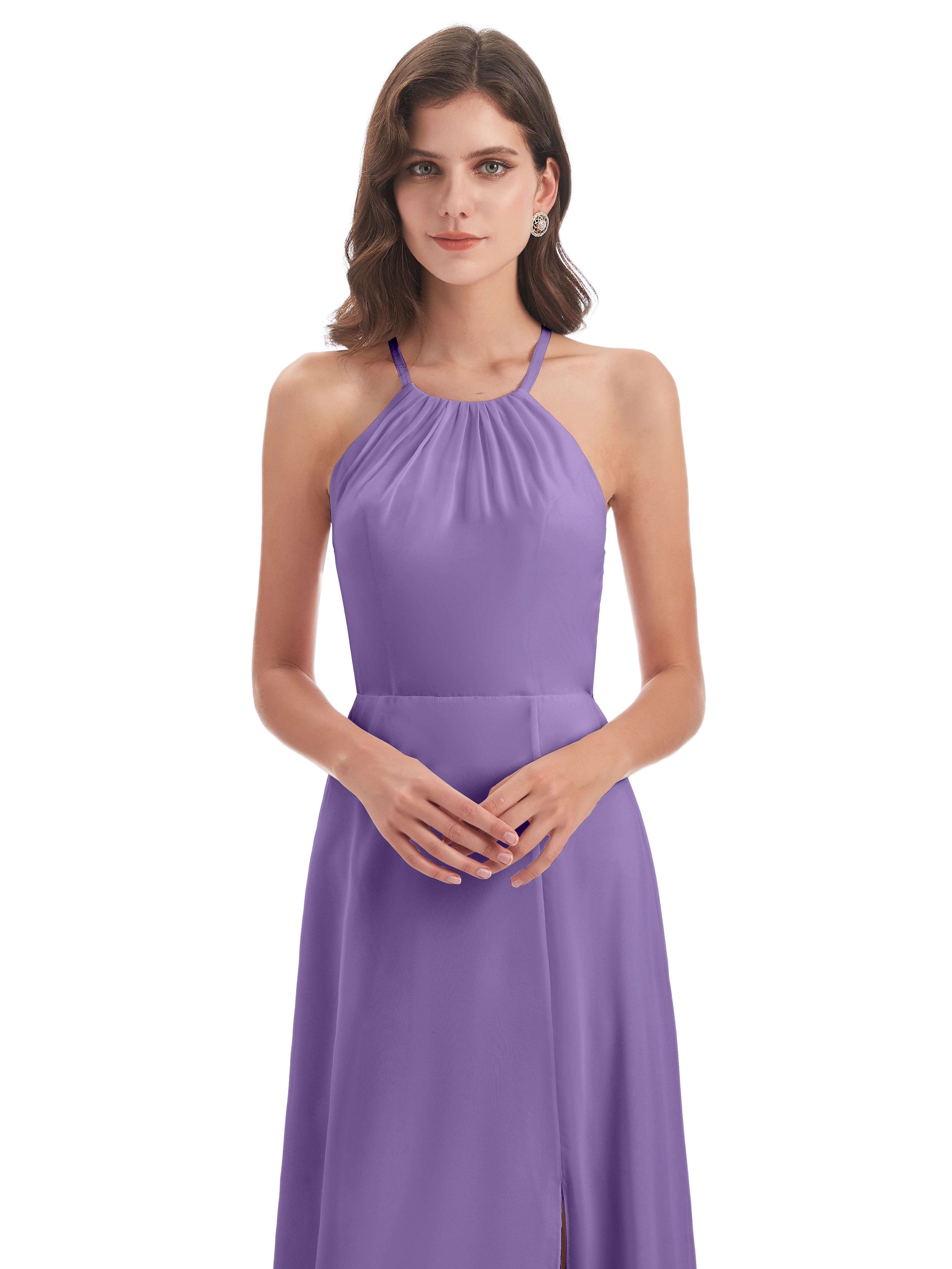 Robes De Demoiselle D'Honneur Tahiti Dos Nu Licou Fendue Robes Demoiselle D'Honneur