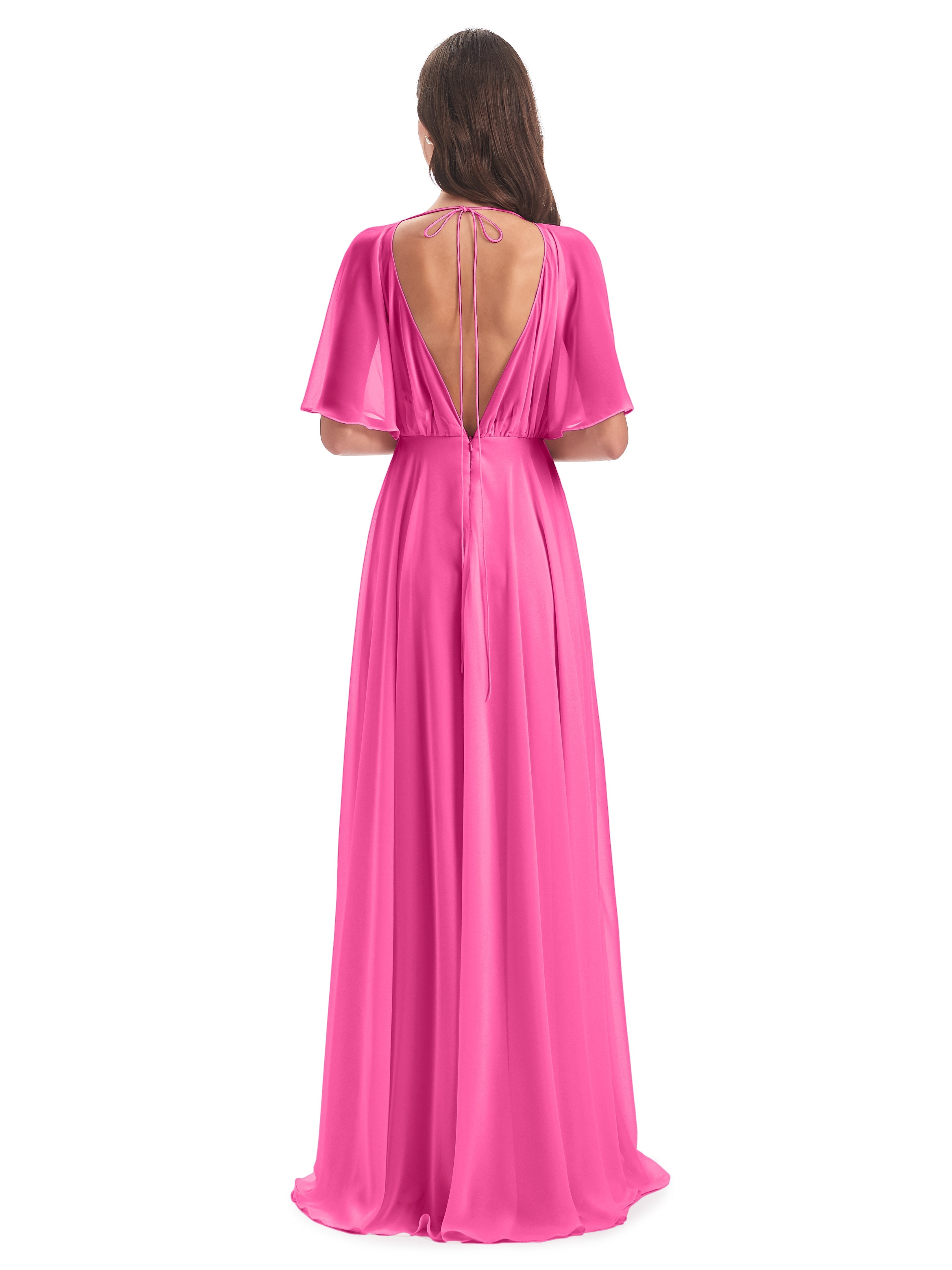 Robe Demoiselle D Honneur Azalée Trapèze Dos En V Robes Demoiselle D'Honneur