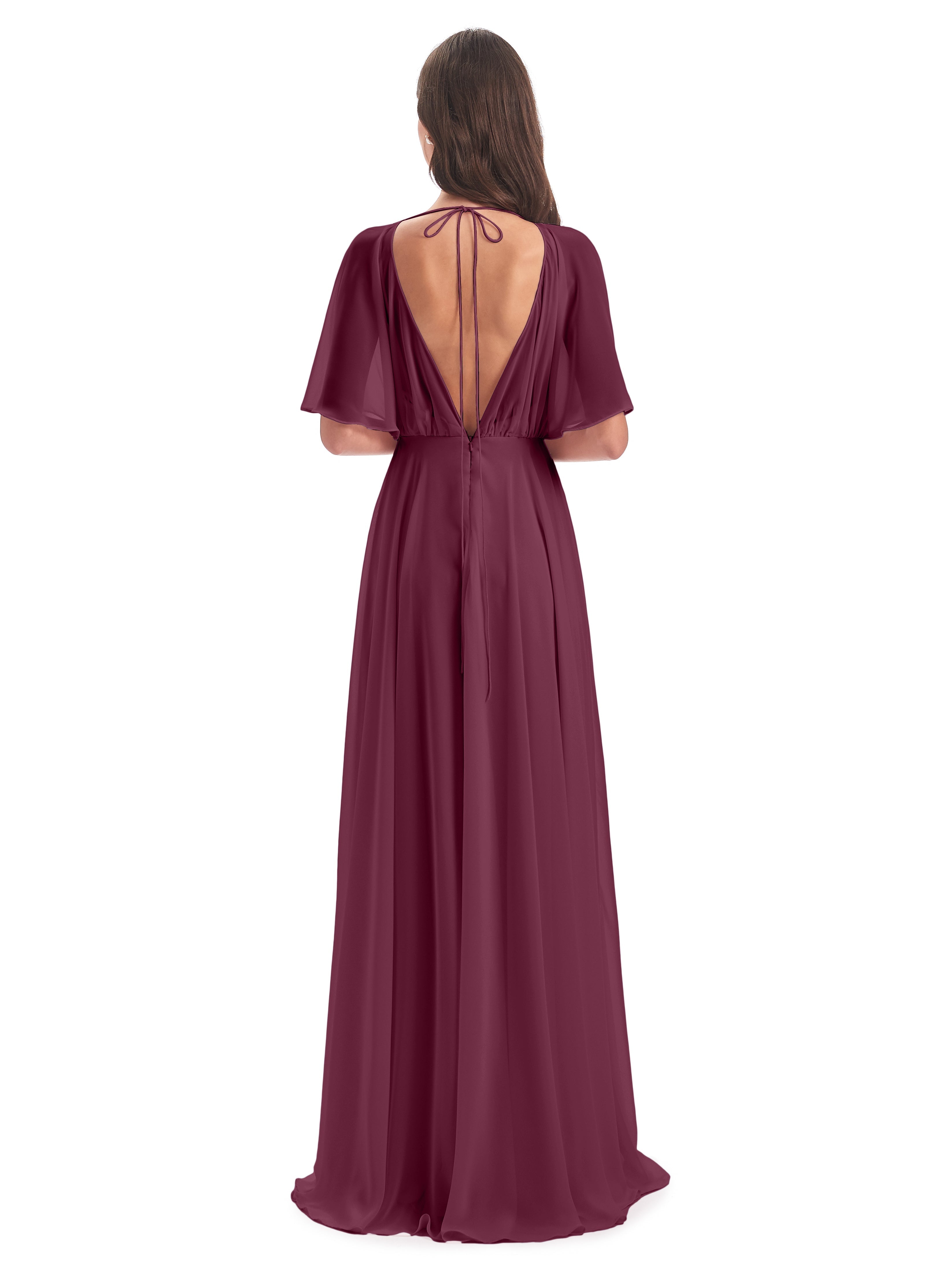 Robes De Demoiselle D'Honneur Mure Trapèze Dos En V Robes Demoiselle D'Honneur