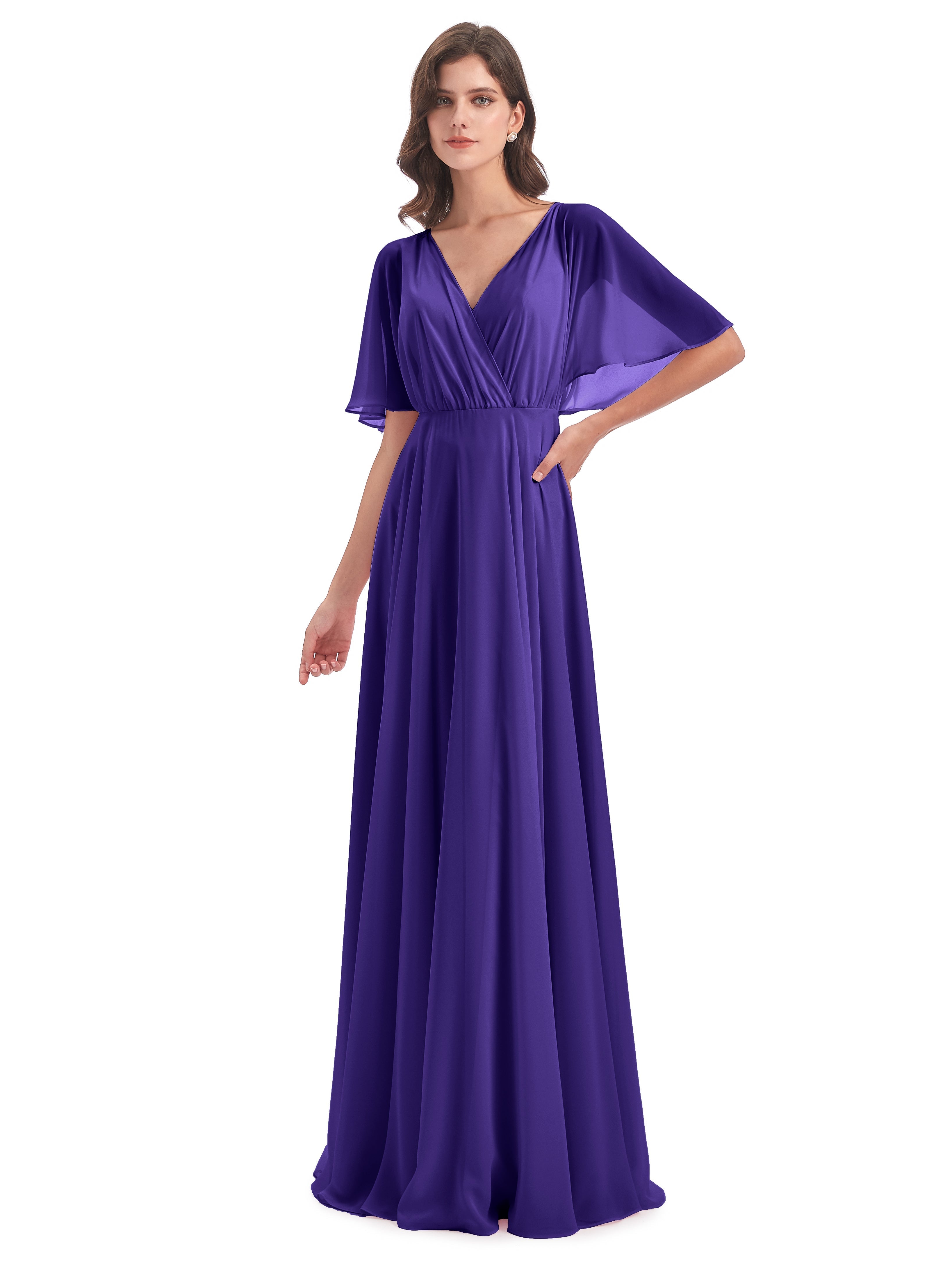 Robes De Demoiselle D'Honneur En Régence Trapèze Dos En V Robes Demoiselle D'Honneur