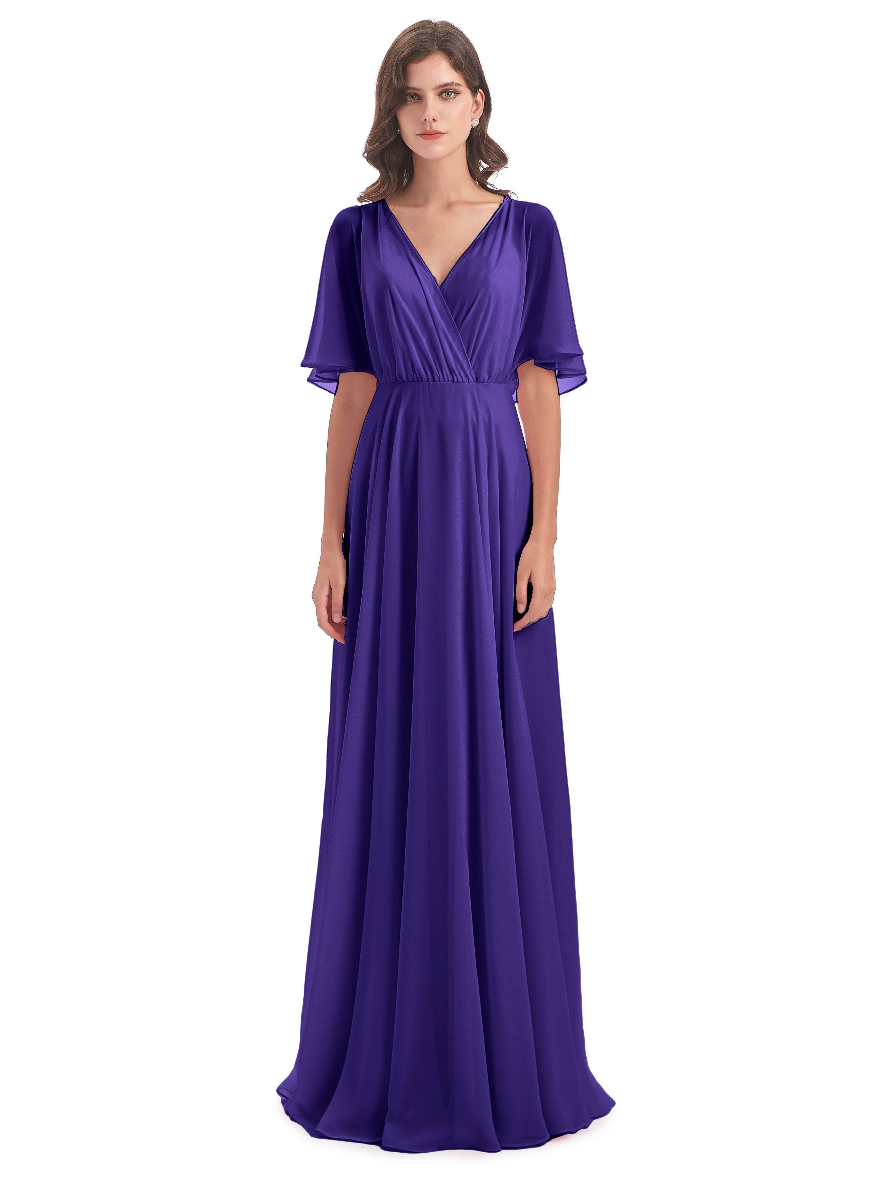 Robes De Demoiselle D'Honneur En Régence Trapèze Dos En V Robes Demoiselle D'Honneur