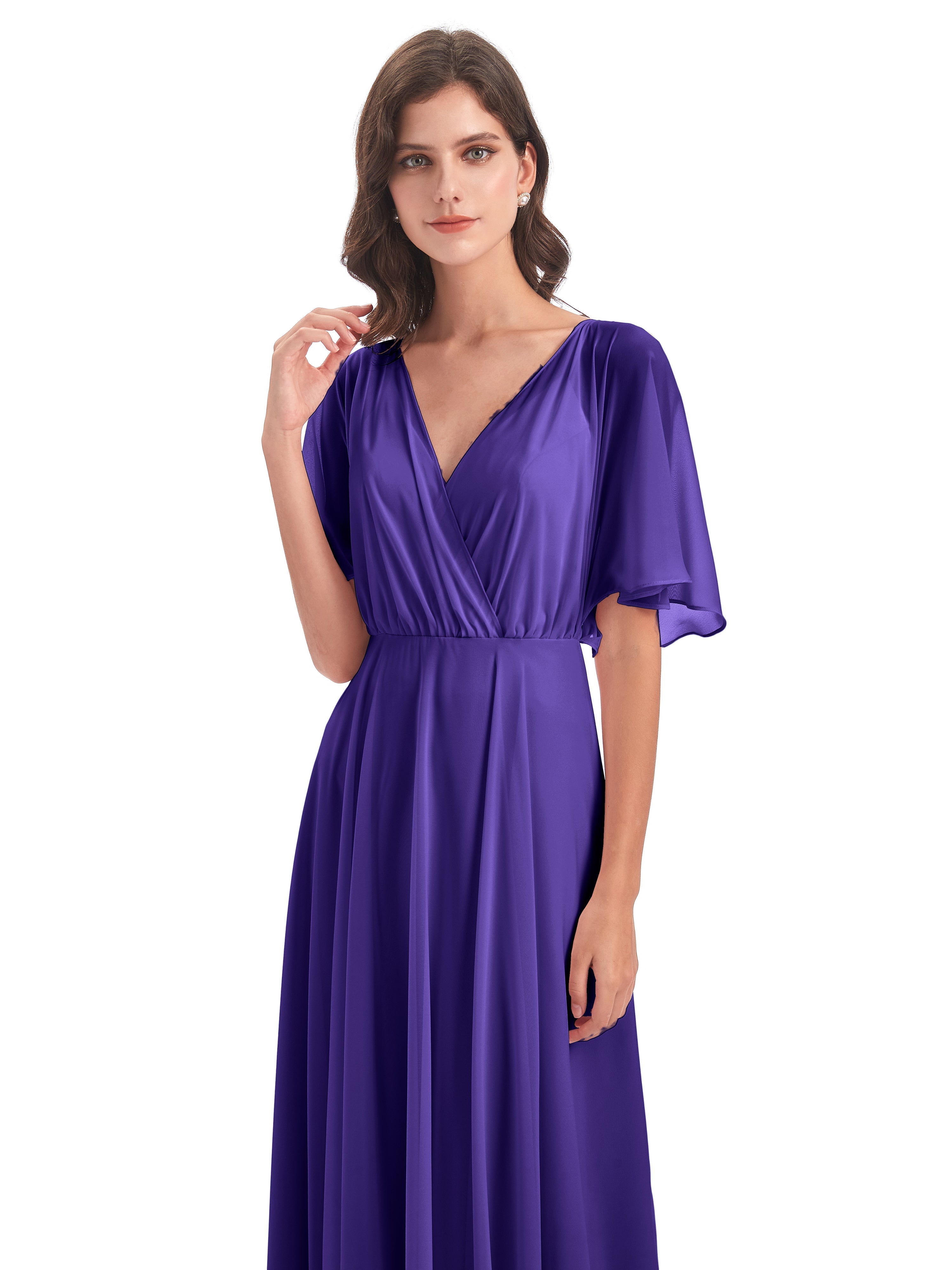 Robes De Demoiselle D'Honneur En Régence Trapèze Dos En V Robes Demoiselle D'Honneur