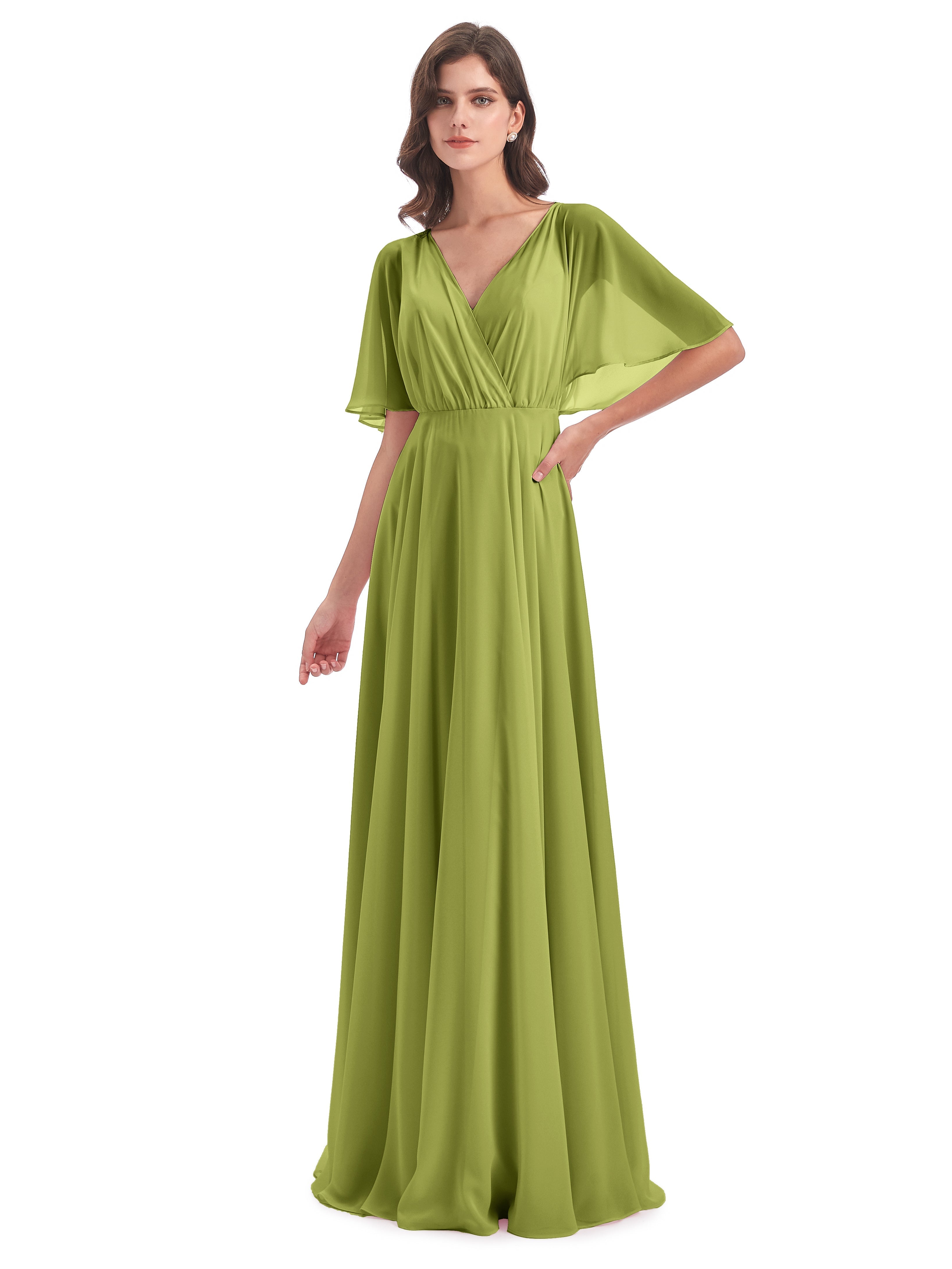 Robes De Demoiselle D'Honneur Trèfle Trapèze Dos En V Robes Demoiselle D'Honneur
