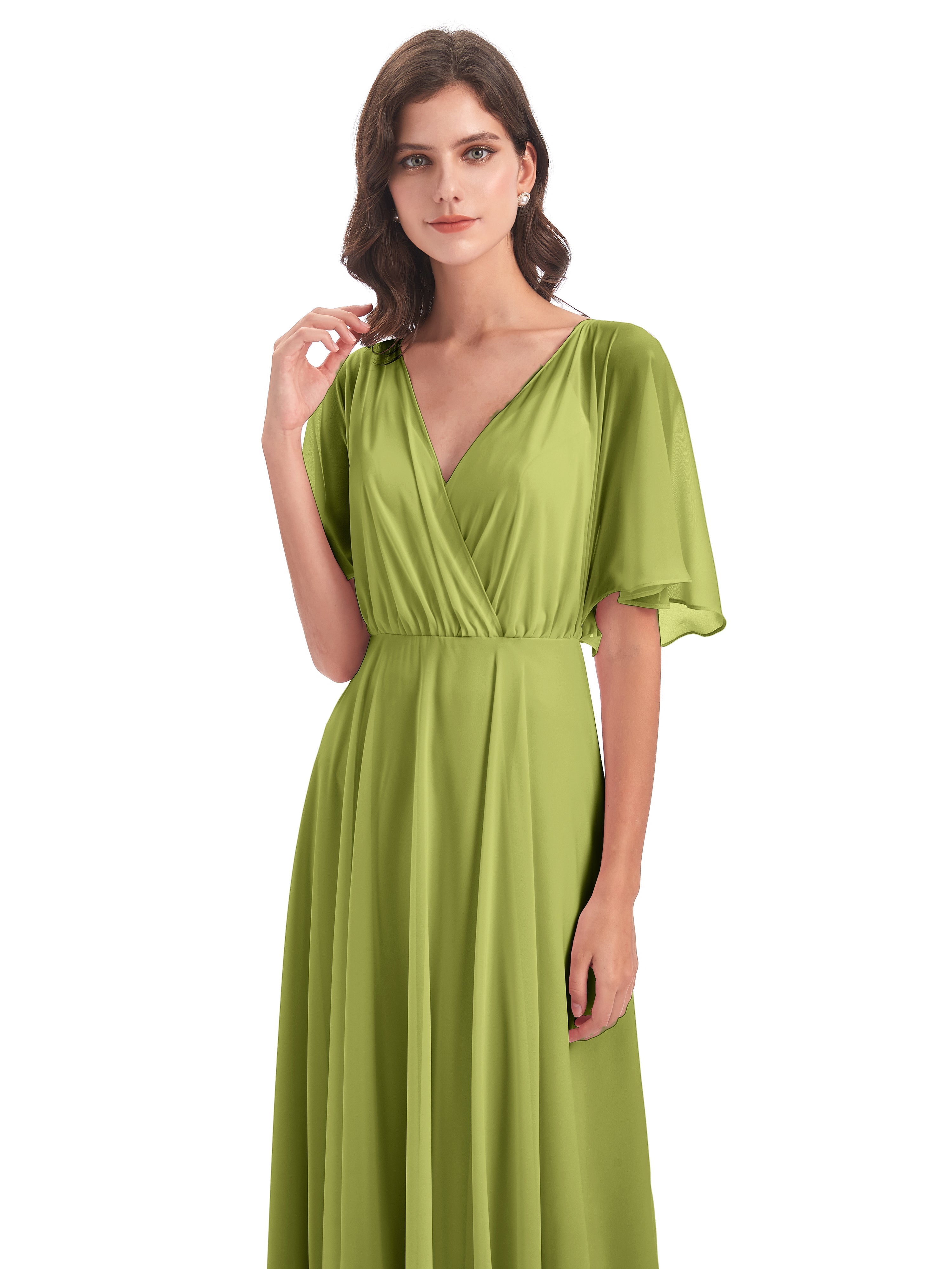 Robes De Demoiselle D'Honneur Trèfle Trapèze Dos En V Robes Demoiselle D'Honneur