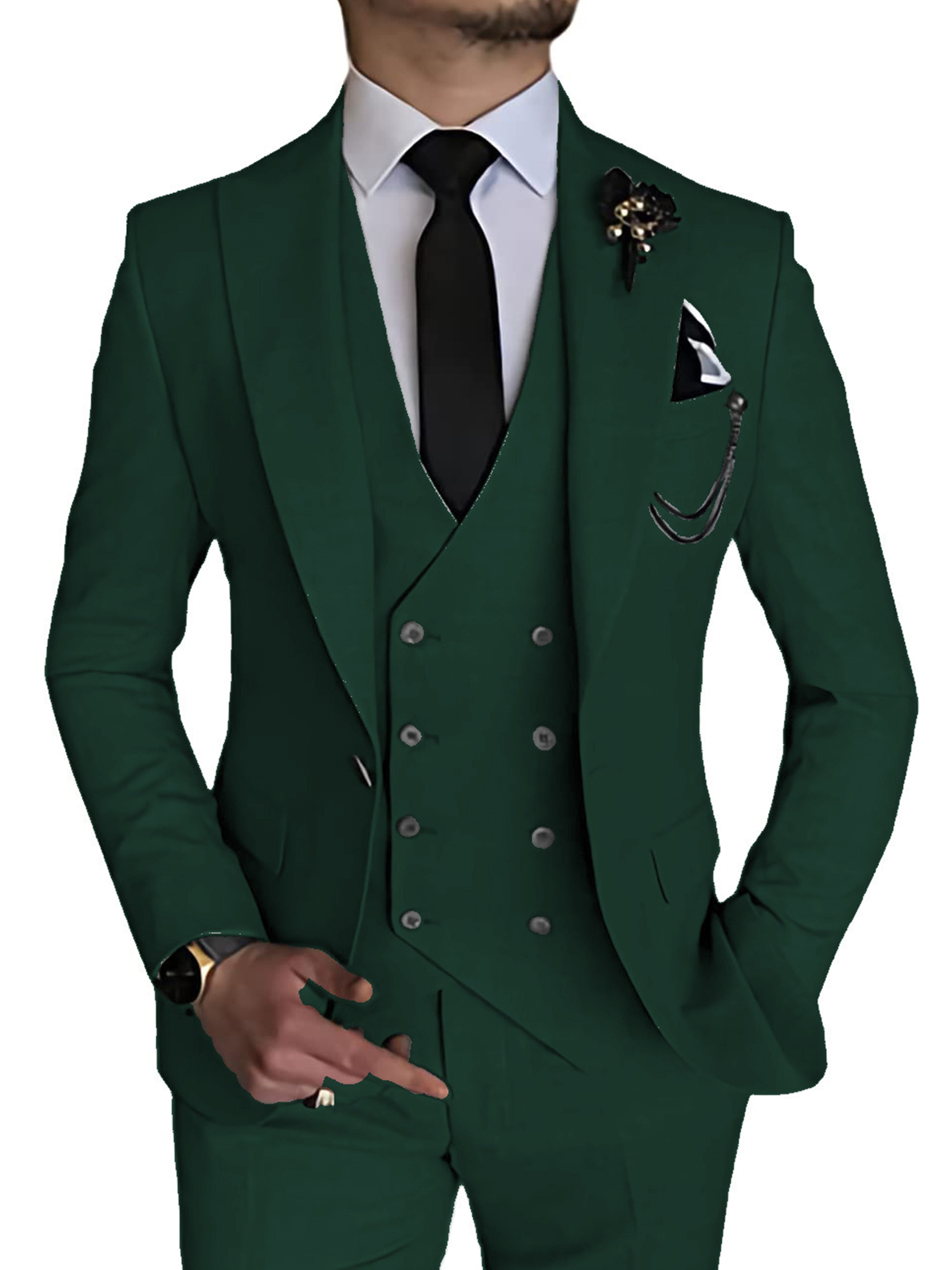 3 Pièces Costumes Hommes Gilet Costume Mariage