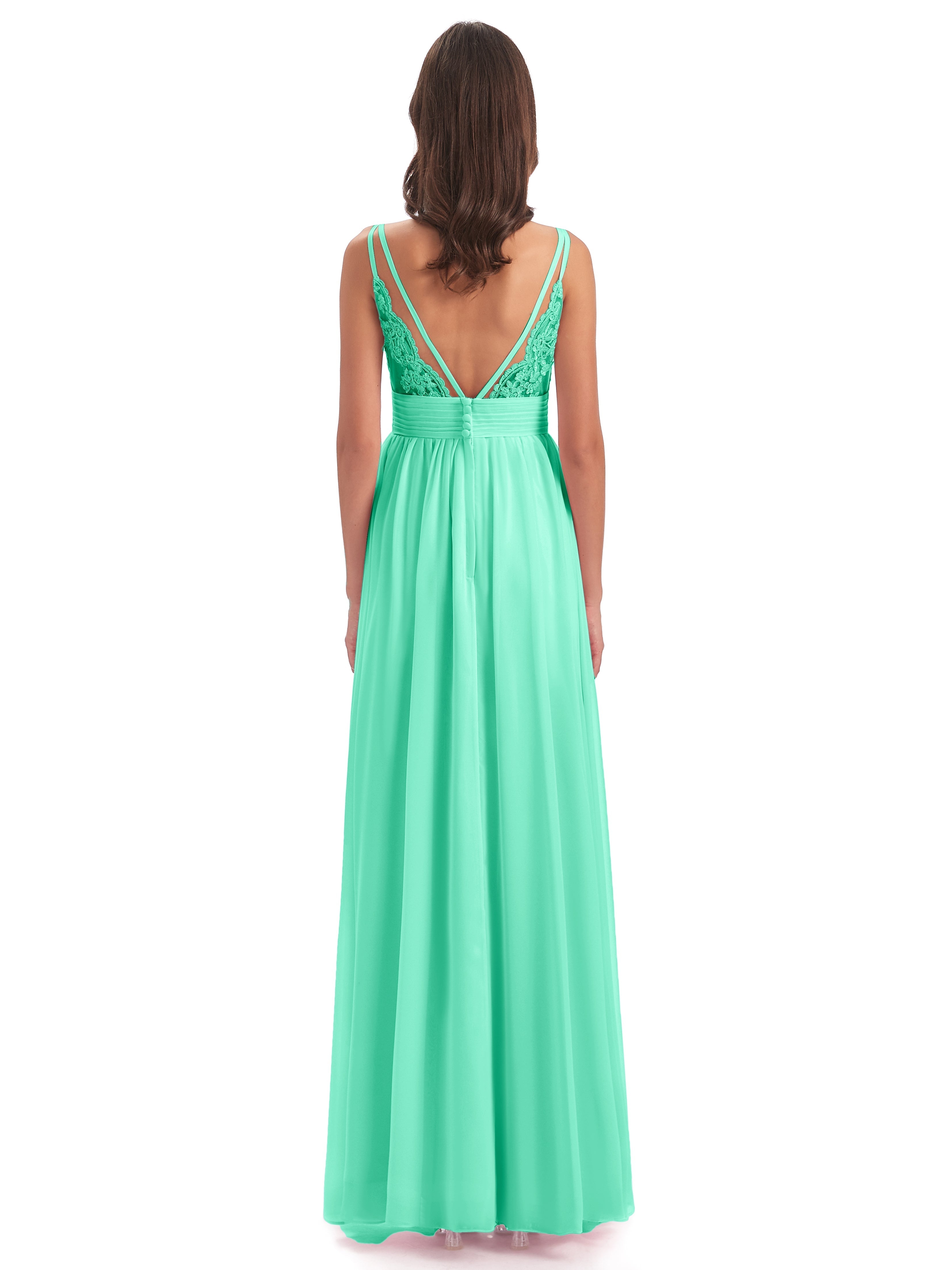 Demoiselle Dhonneur Robe Bleu Turquoise Bretelles Spaghetti Plis Dentelle Robes Demoiselle D'Honneur