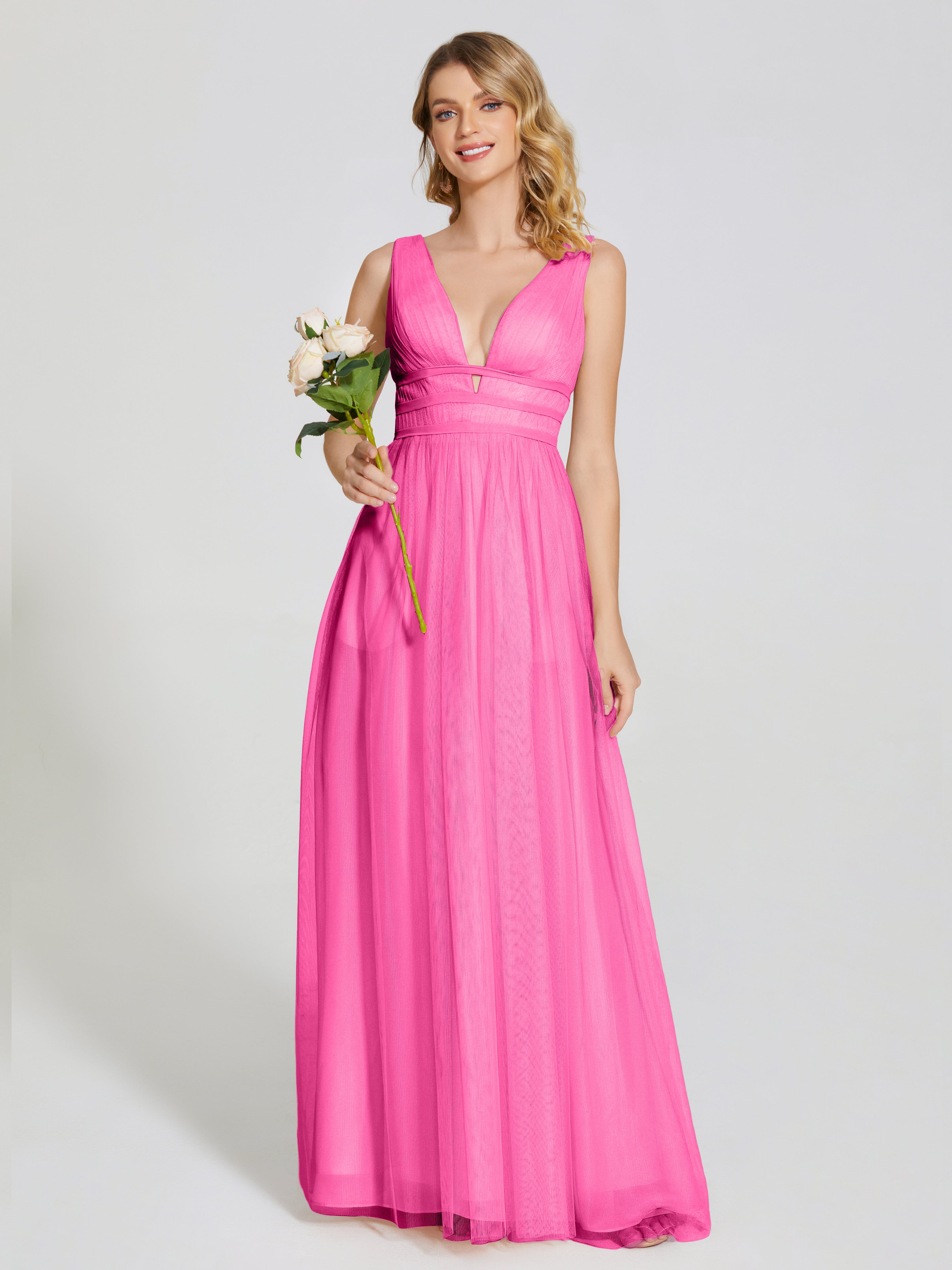 Robe Demoiselle D Honneur Azalée Bretelles Dos Nu Sexy Tulle Robe De Demoiselle D'Honneur