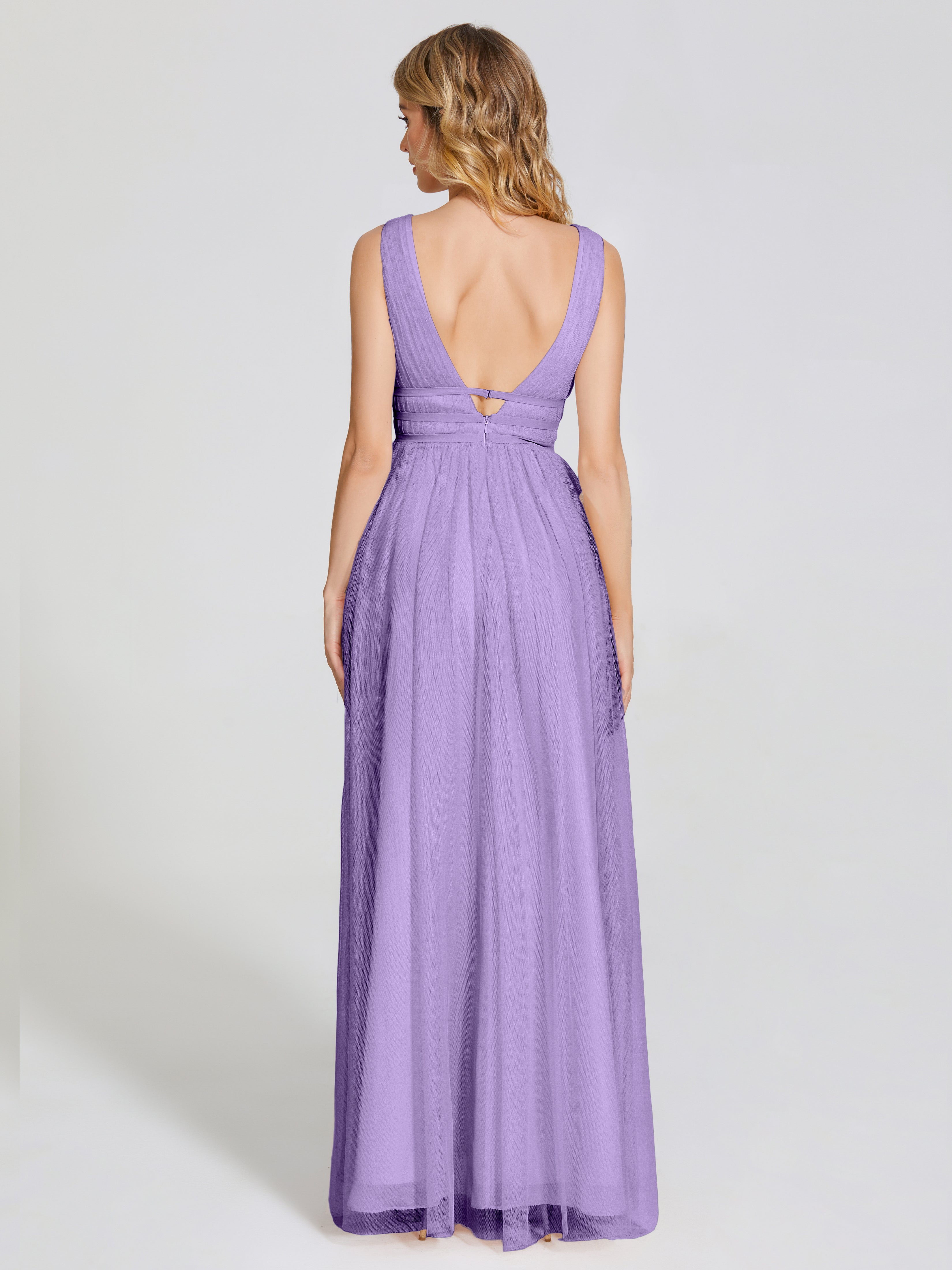 Robes De Demoiselle D'Honneur Tahiti Bretelles Dos Nu Sexy Tulle Robe De Demoiselle D'Honneur