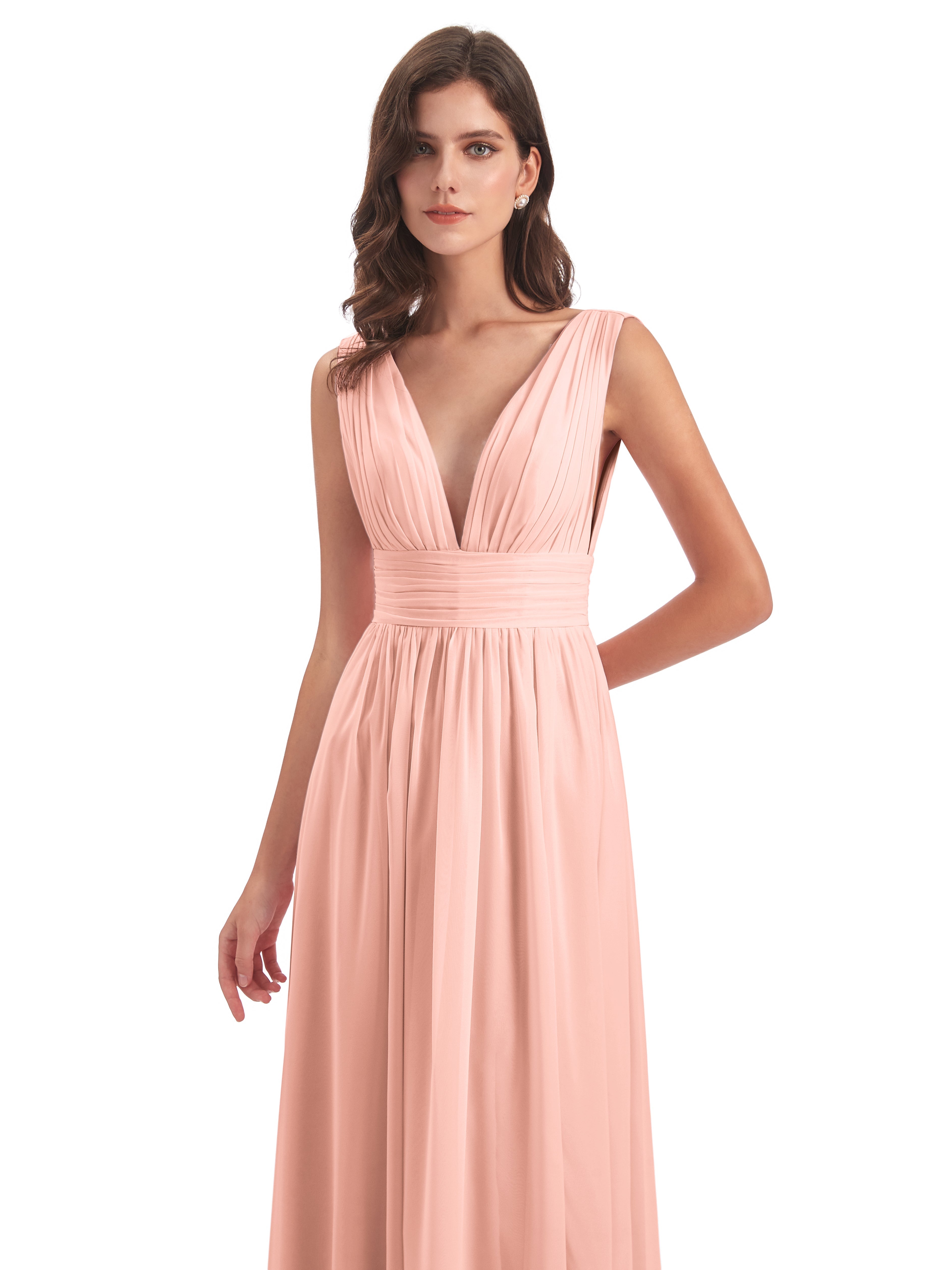 Robe Demoiselle D Honneur Corail Emma Dos En V Fendue Devant Robes Demoiselle D'Honneur