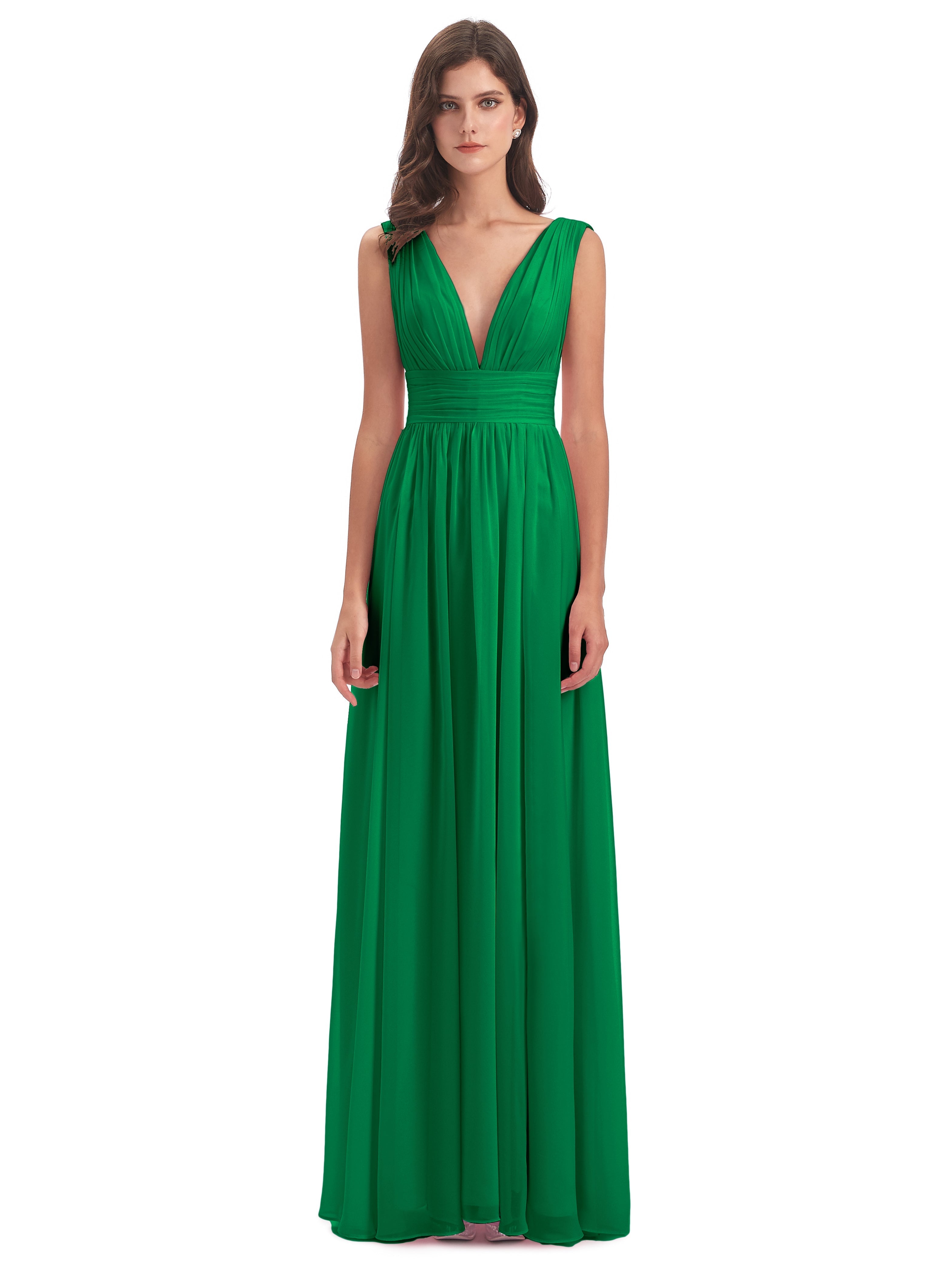 Robe Demoiselle D Honneur Vert Emeraude Emma Dos En V Fendue Devant Robes Demoiselle D'Honneur