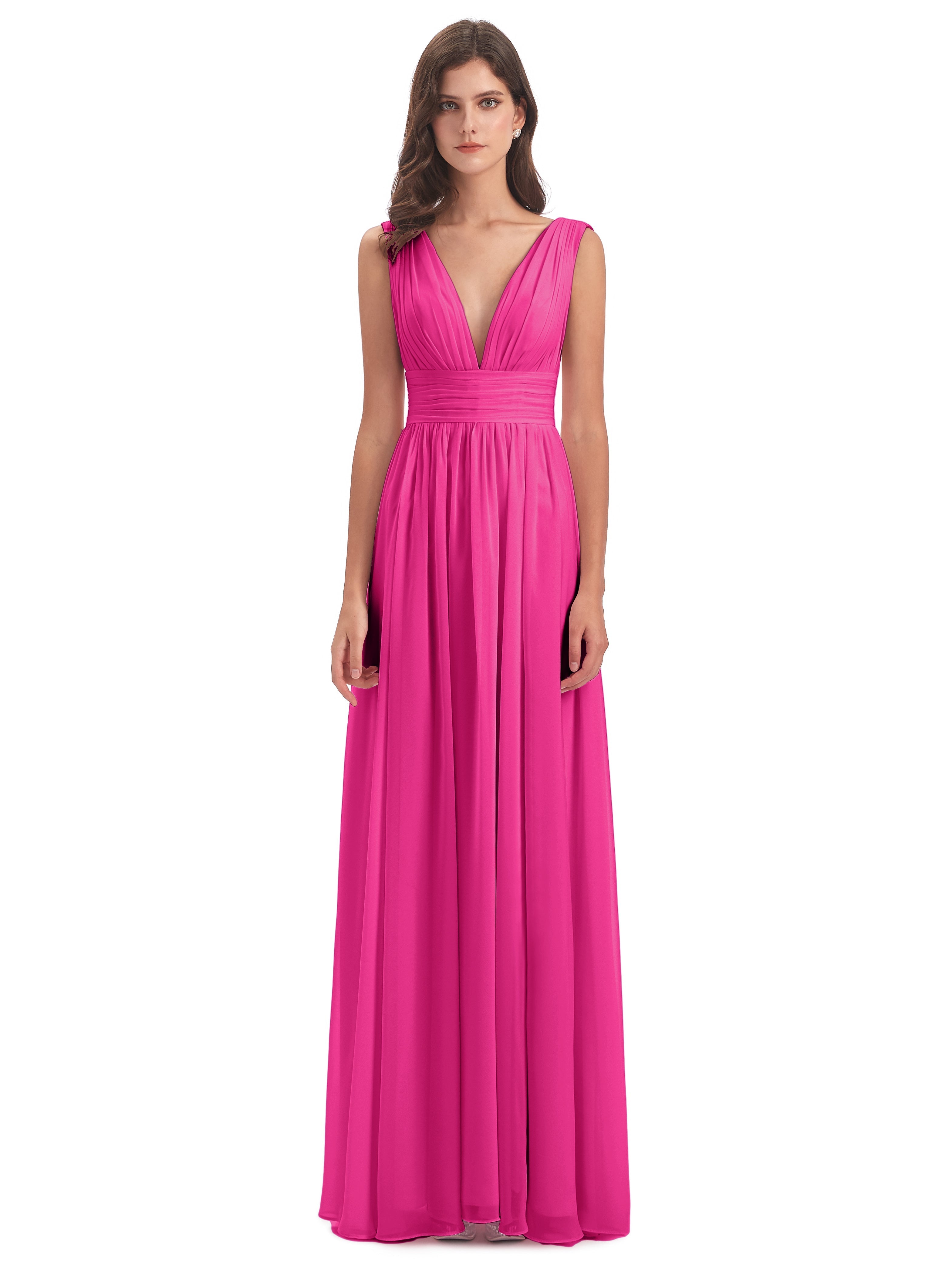 Robe Demoiselle D Honneur Fuchsia Emma Dos En V Fendue Devant Robes Demoiselle D'Honneur