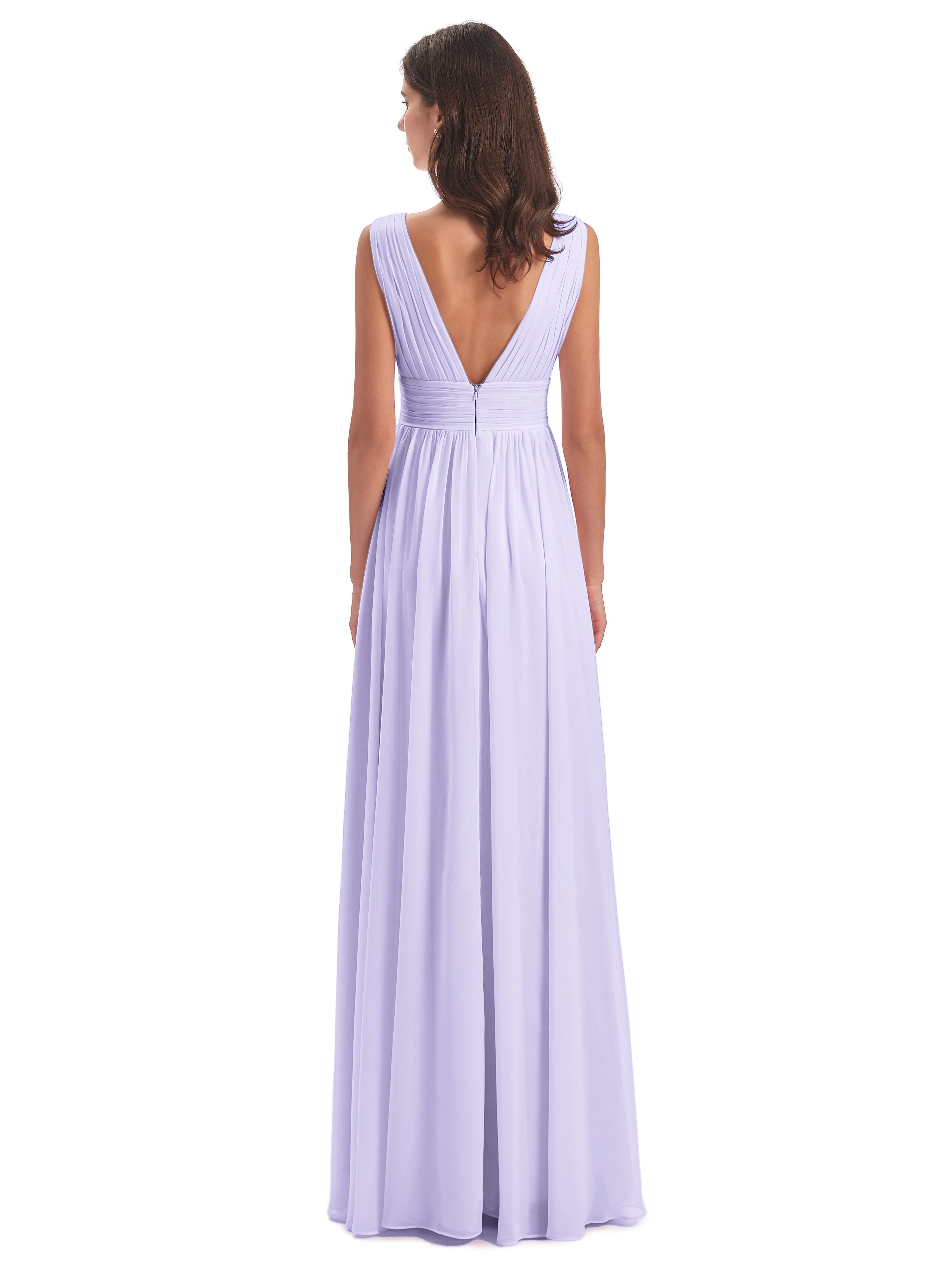Robe Demoiselle D Honneur Lilas Emma Dos En V Fendue Devant Robes Demoiselle D'Honneur