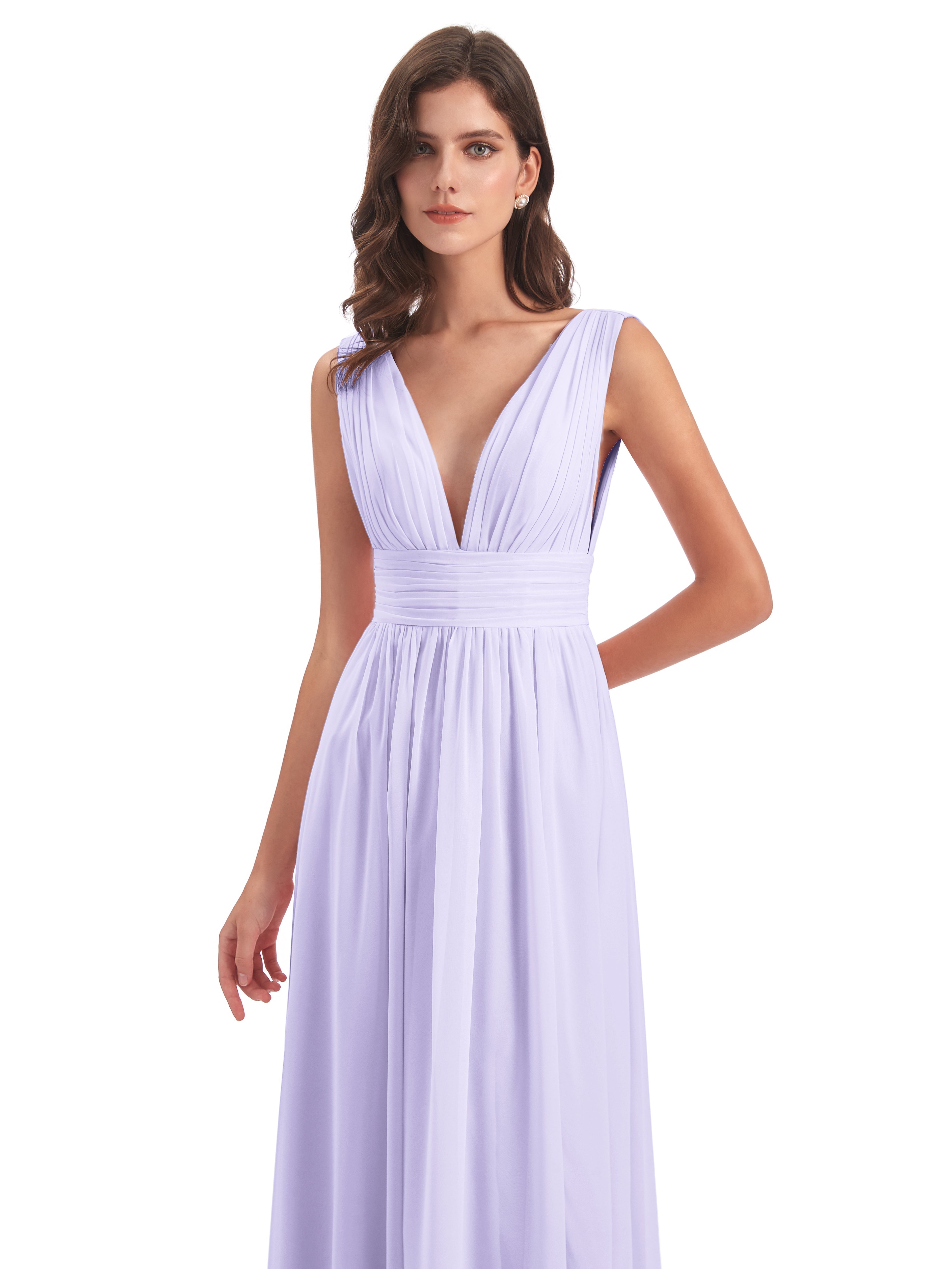 Robe Demoiselle D Honneur Lilas Emma Dos En V Fendue Devant Robes Demoiselle D'Honneur