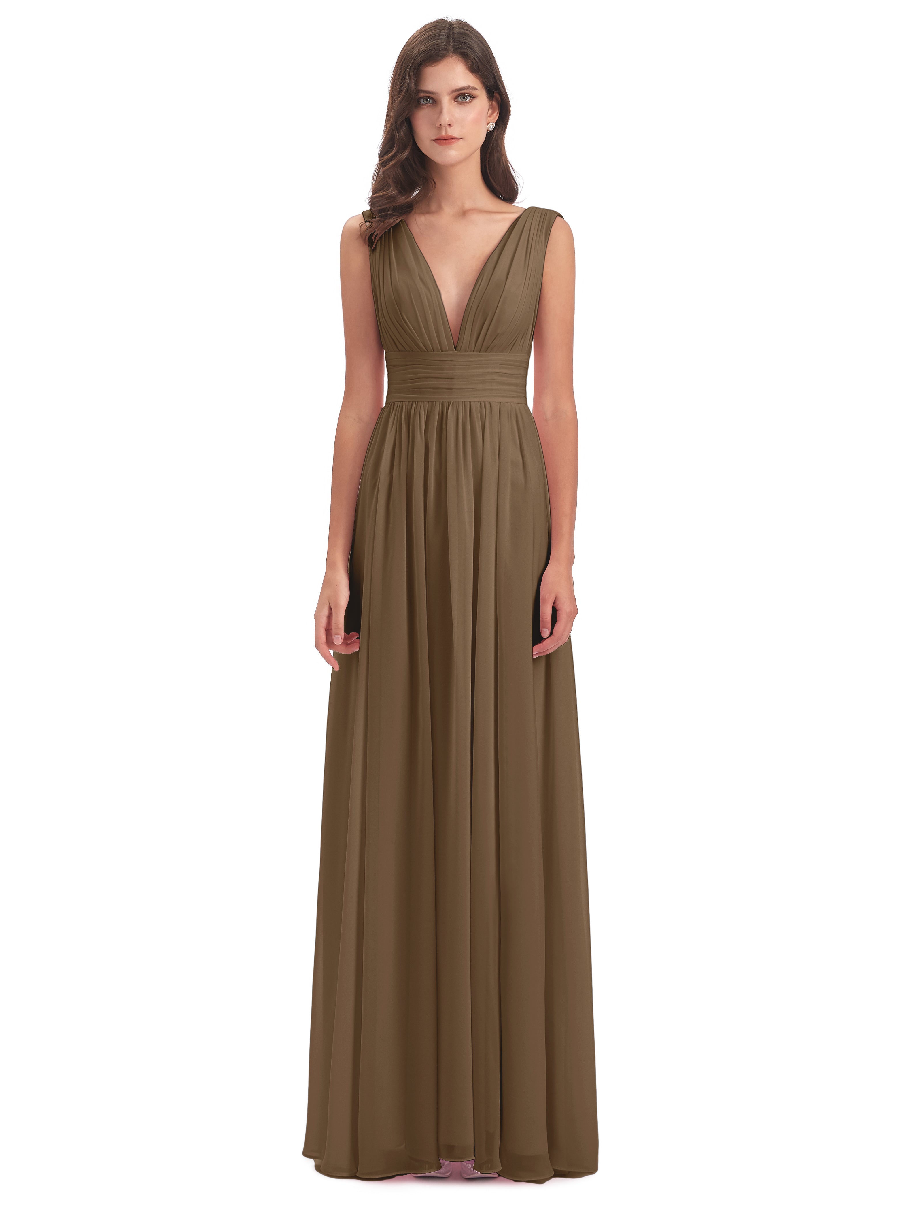 Robe Demoiselle D Honneur Moka Emma Dos En V Fendue Devant Robes Demoiselle D'Honneur