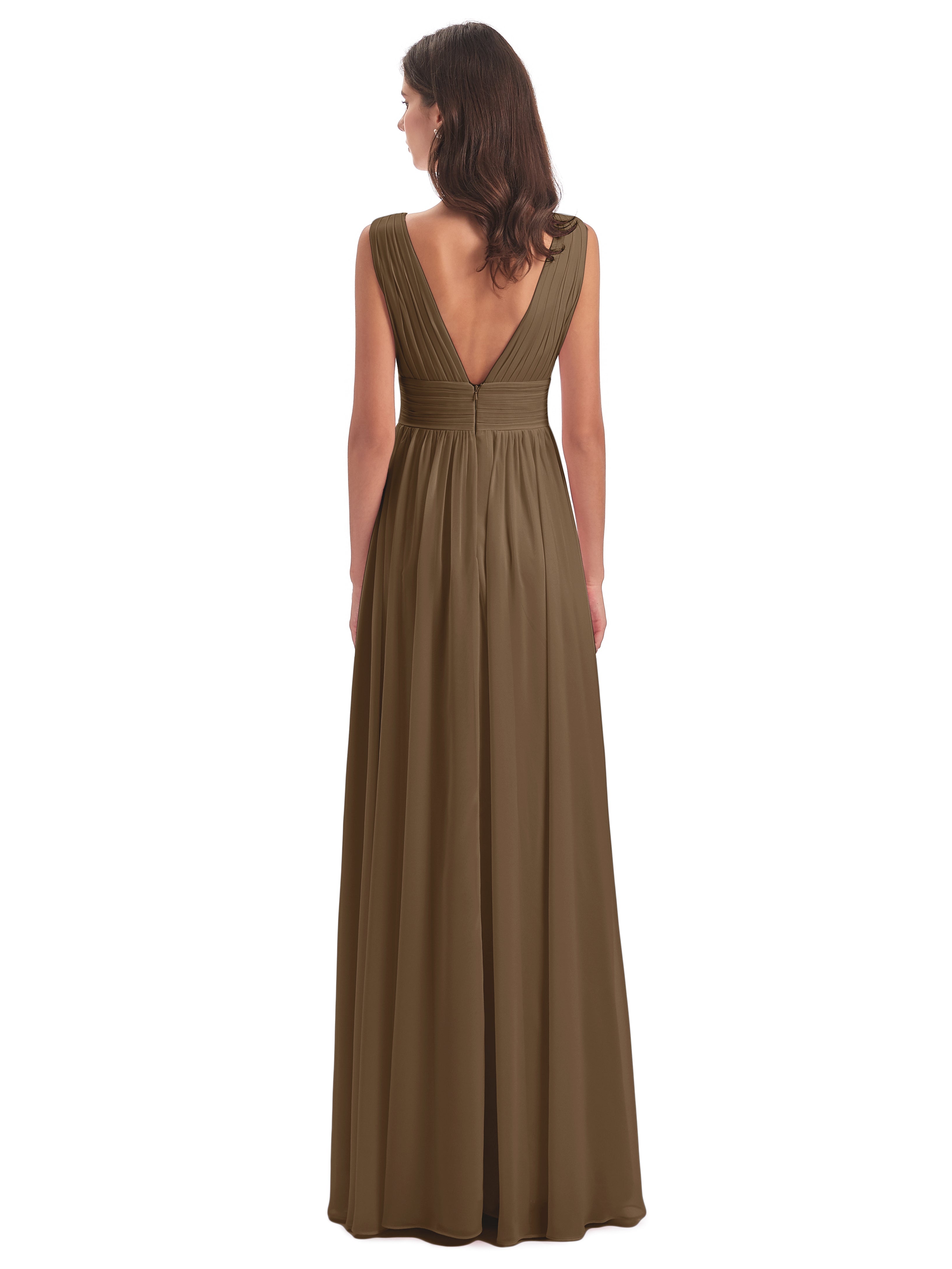 Robe Demoiselle D Honneur Moka Emma Dos En V Fendue Devant Robes Demoiselle D'Honneur