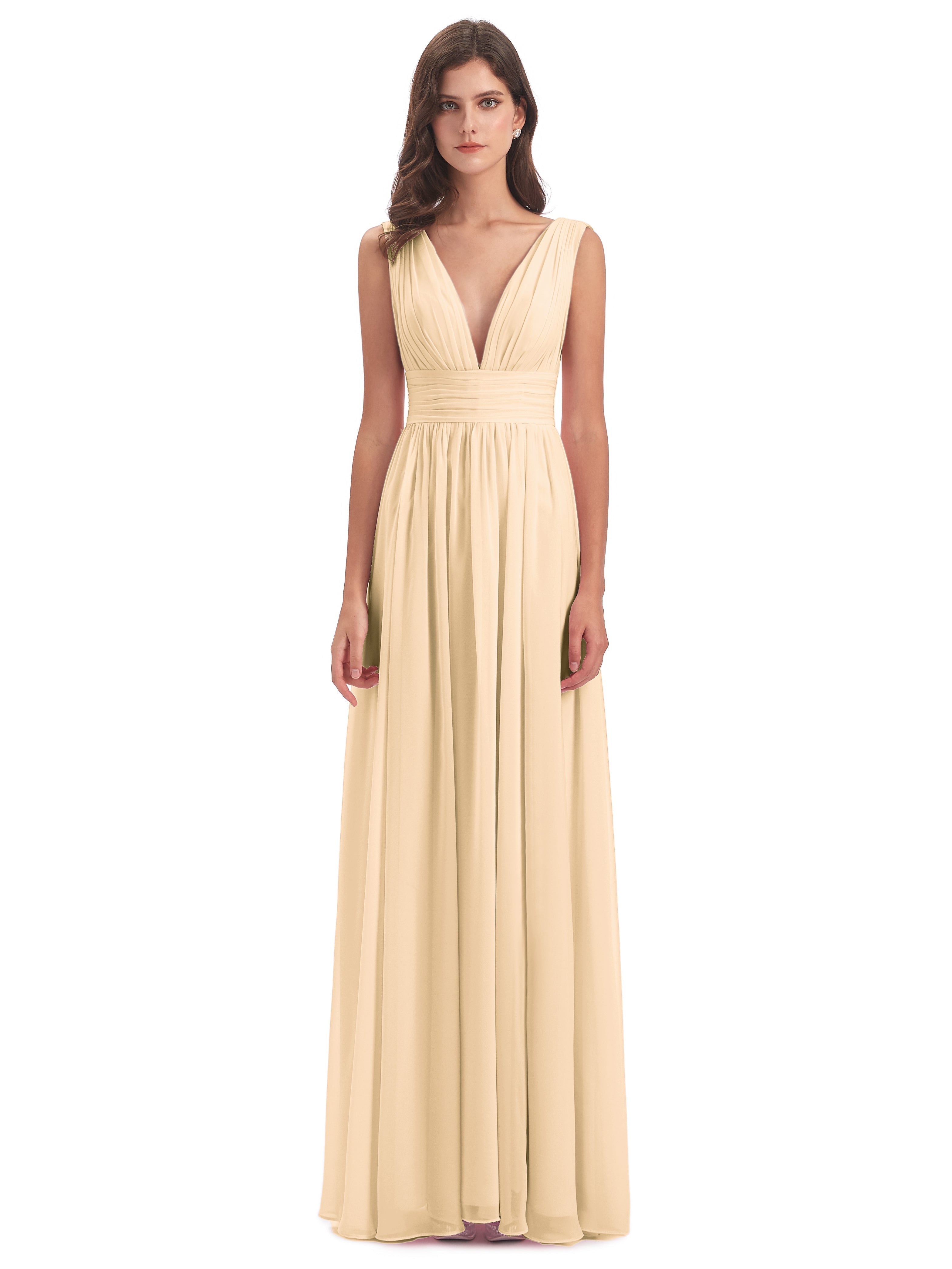 Robe Demoiselle D Honneur Peche Emma Dos En V Fendue Devant Robes Demoiselle D'Honneur