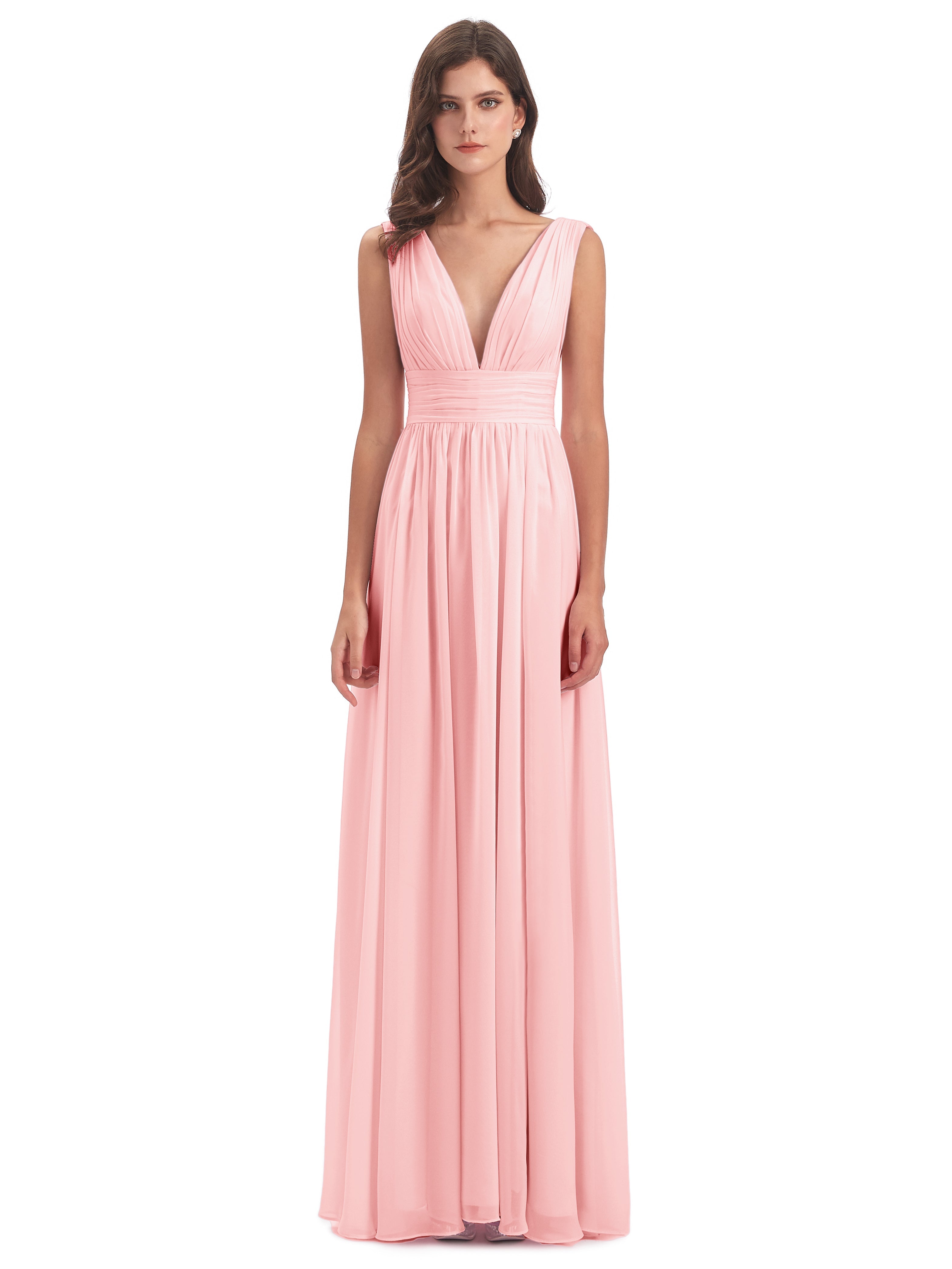 Robe Demoiselle D Honneur Rose Emma Dos En V Fendue Devant Robes Demoiselle D'Honneur