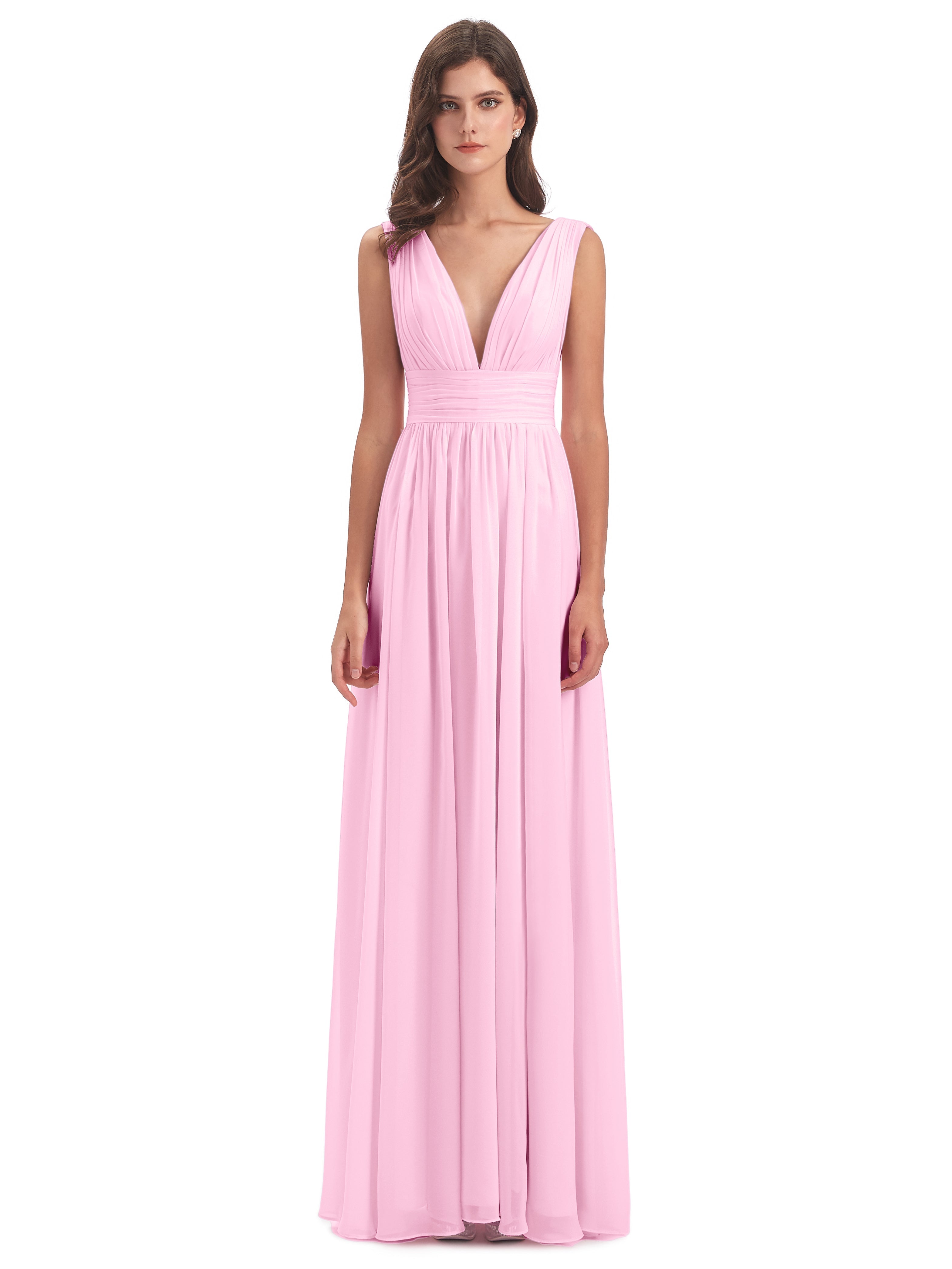 Robe Demoiselle D Honneur Rose Bonbon Emma Dos En V Fendue Devant Robes Demoiselle D'Honneur